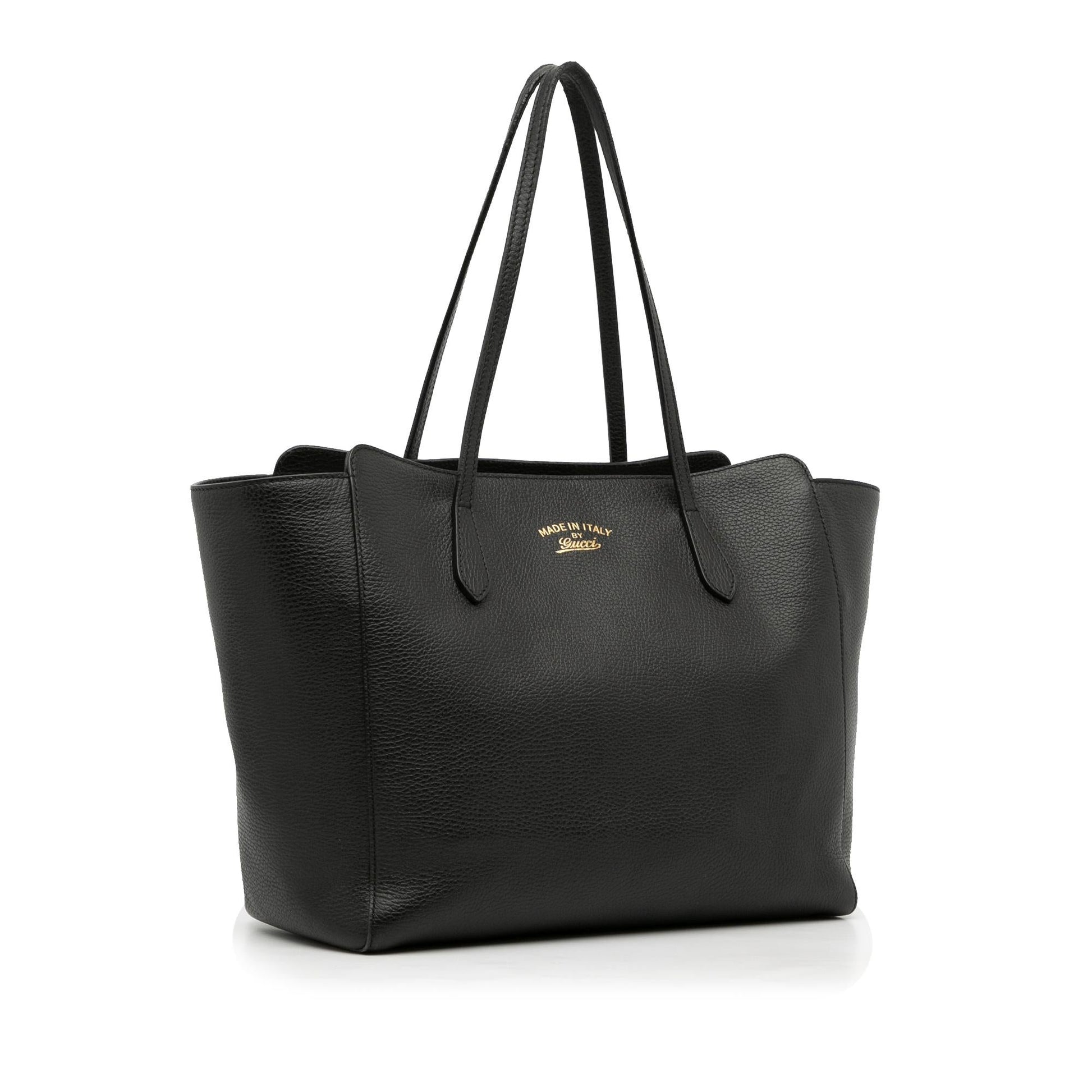Gucci Swing SHG-S0KPsU Calf Black Medium Tote Bag