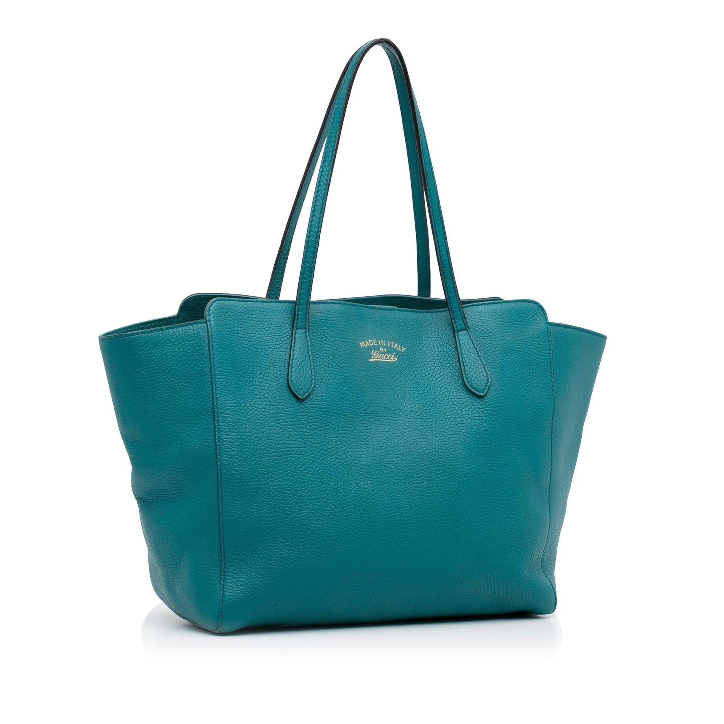 Gucci Swing SHG-VtEp3u Calf Blue Medium Tote Bag