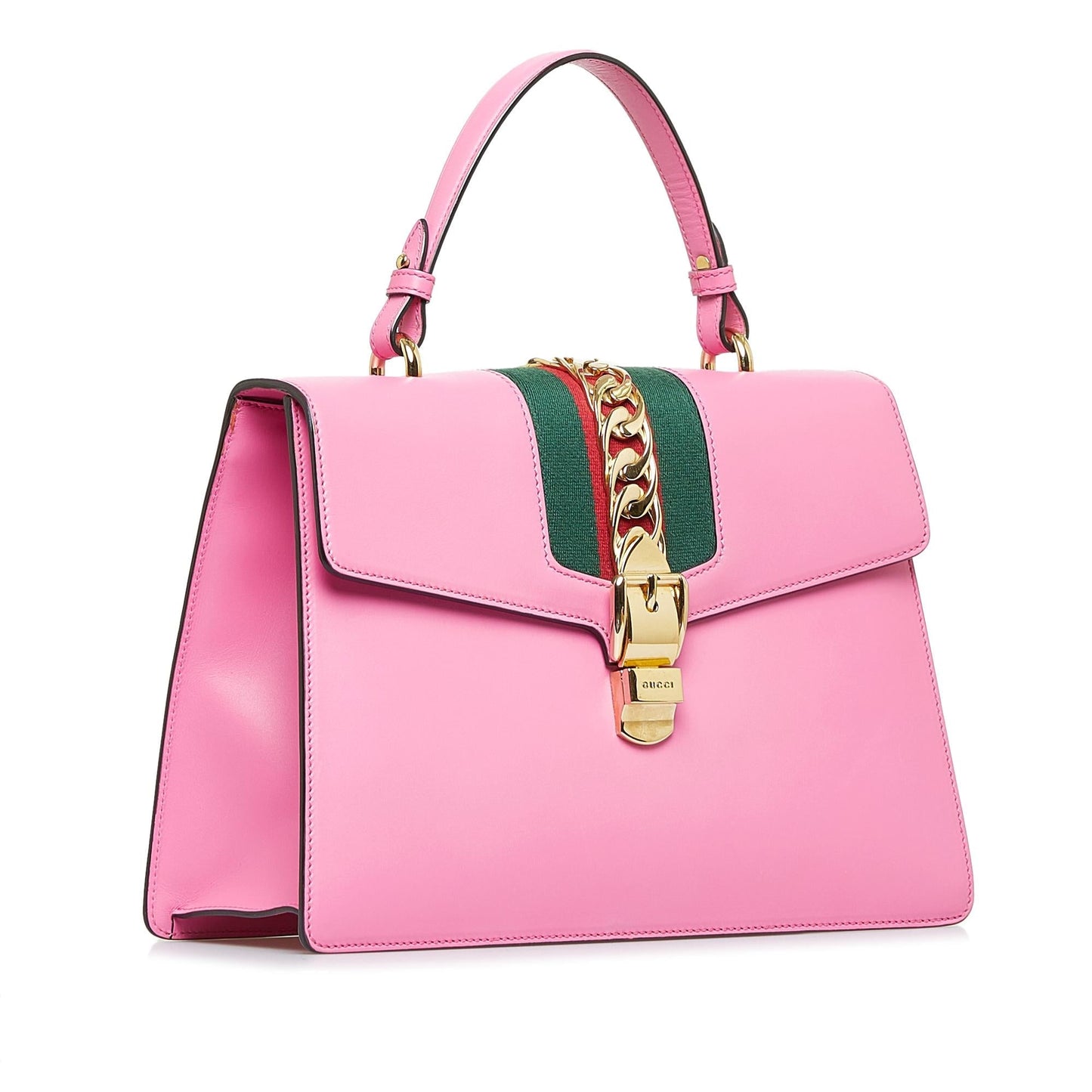 Gucci Sylvie SHG-ZwSUYi Calf Pink Medium Satchel Bag