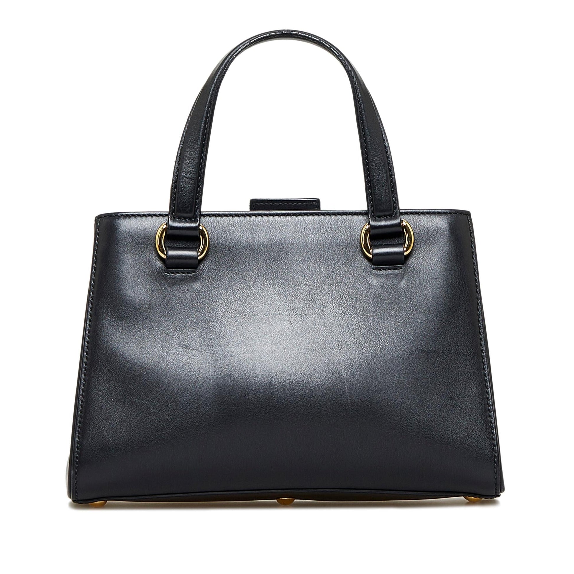 Gucci Sylvie SHG-hvyoSA Calf Black Medium Satchel Bag