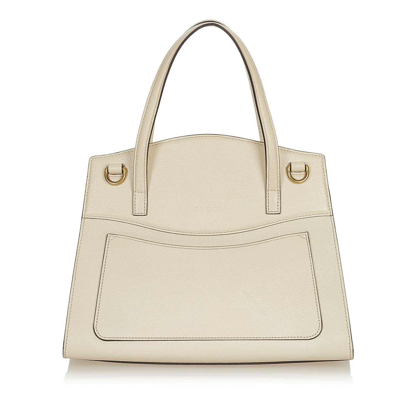 Gucci Web Linea Butterfly Totem SHG Calf White Medium Tote Bag