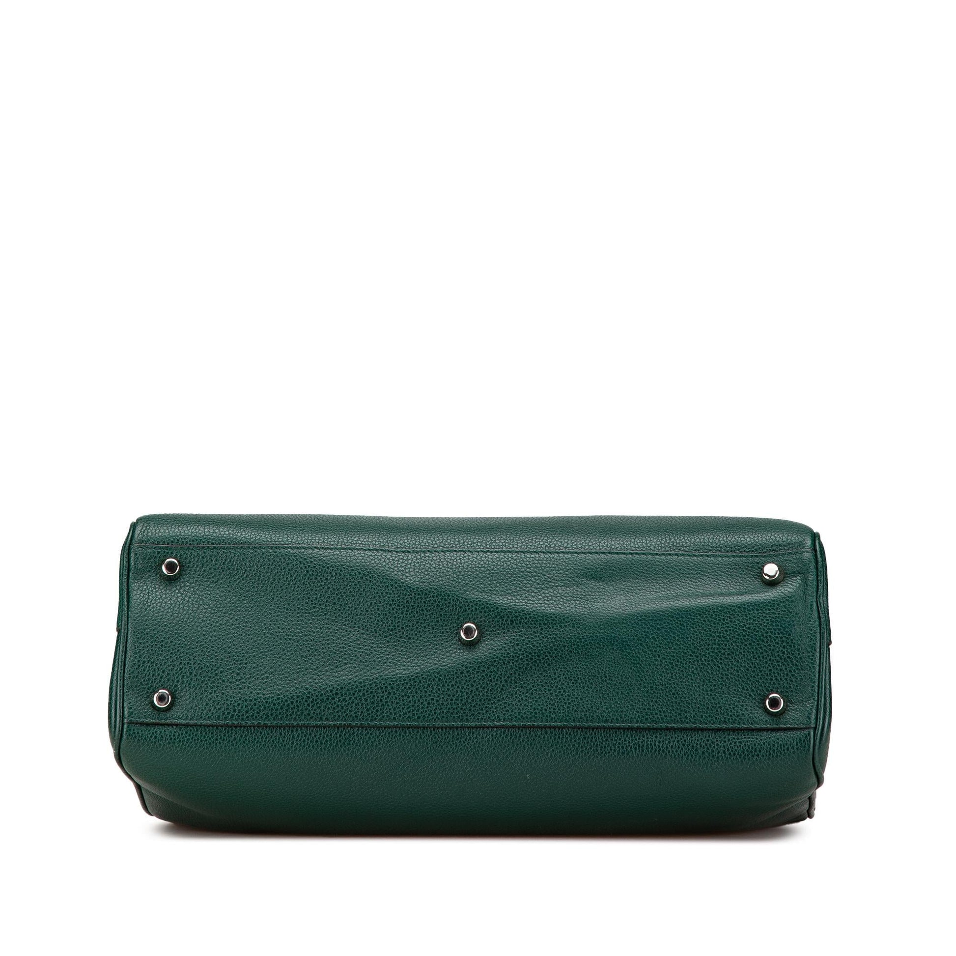 Gucci Zumi Leather Calf Green Medium Satchel Bag
