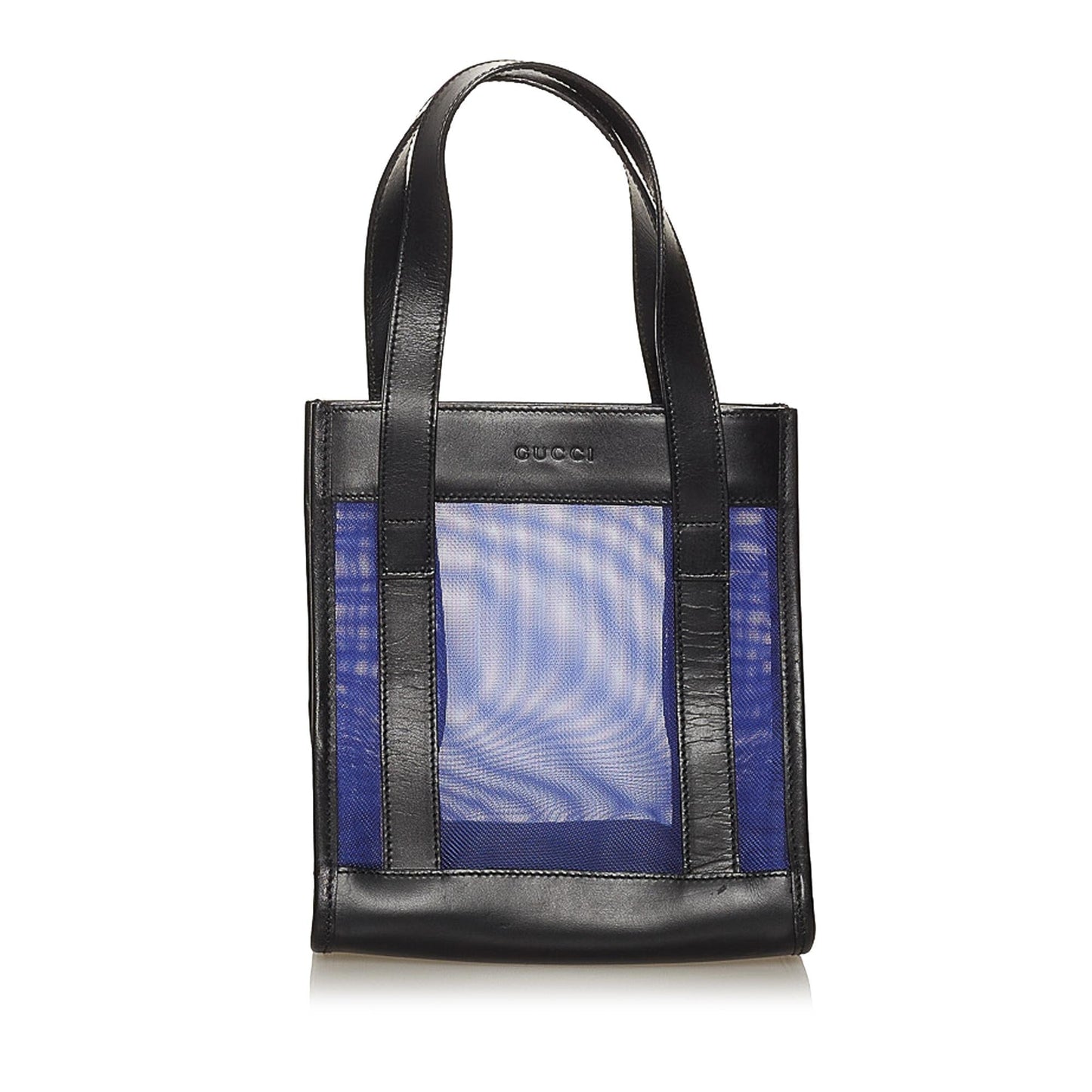 Gucci Mesh SHG Black Blue Satchel Bag