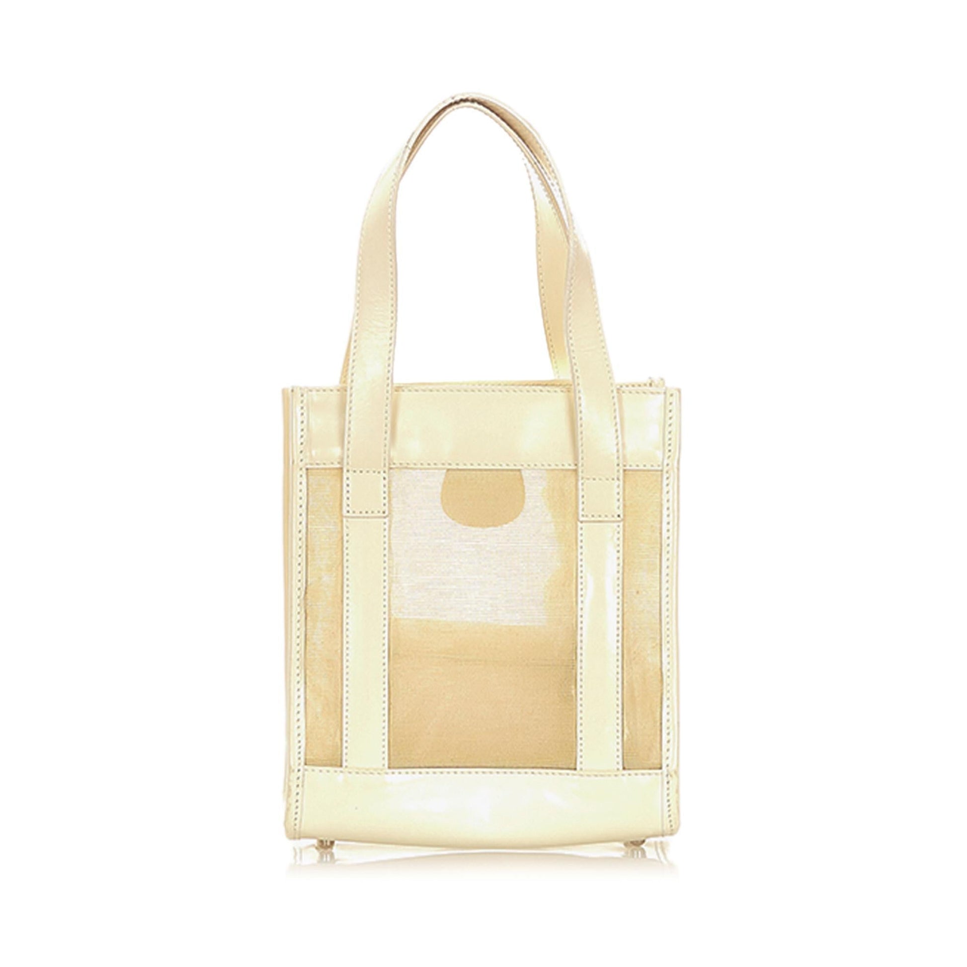 Gucci Mesh SHG Calf White Satchel Bag