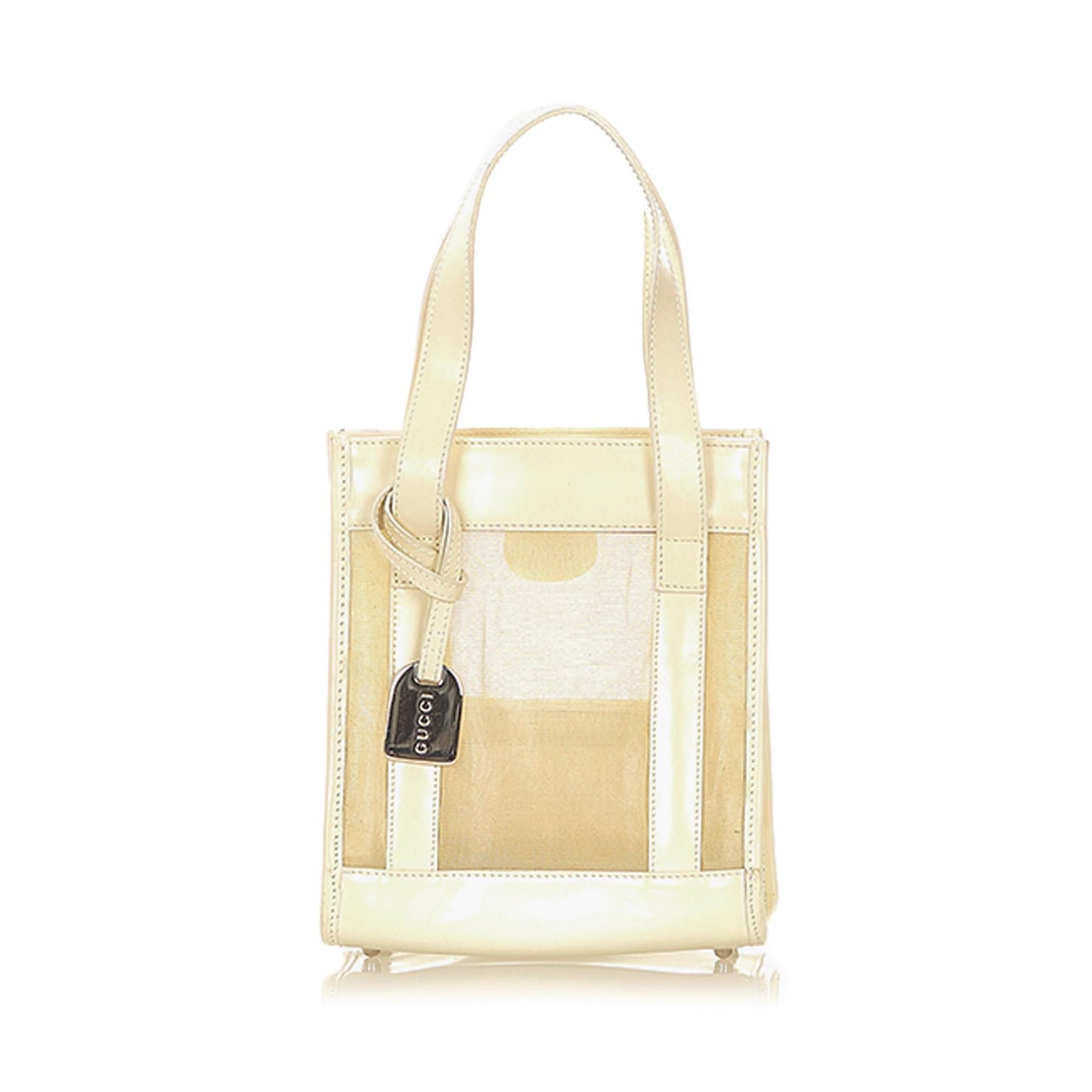 Gucci Mesh SHG Calf White Satchel Bag