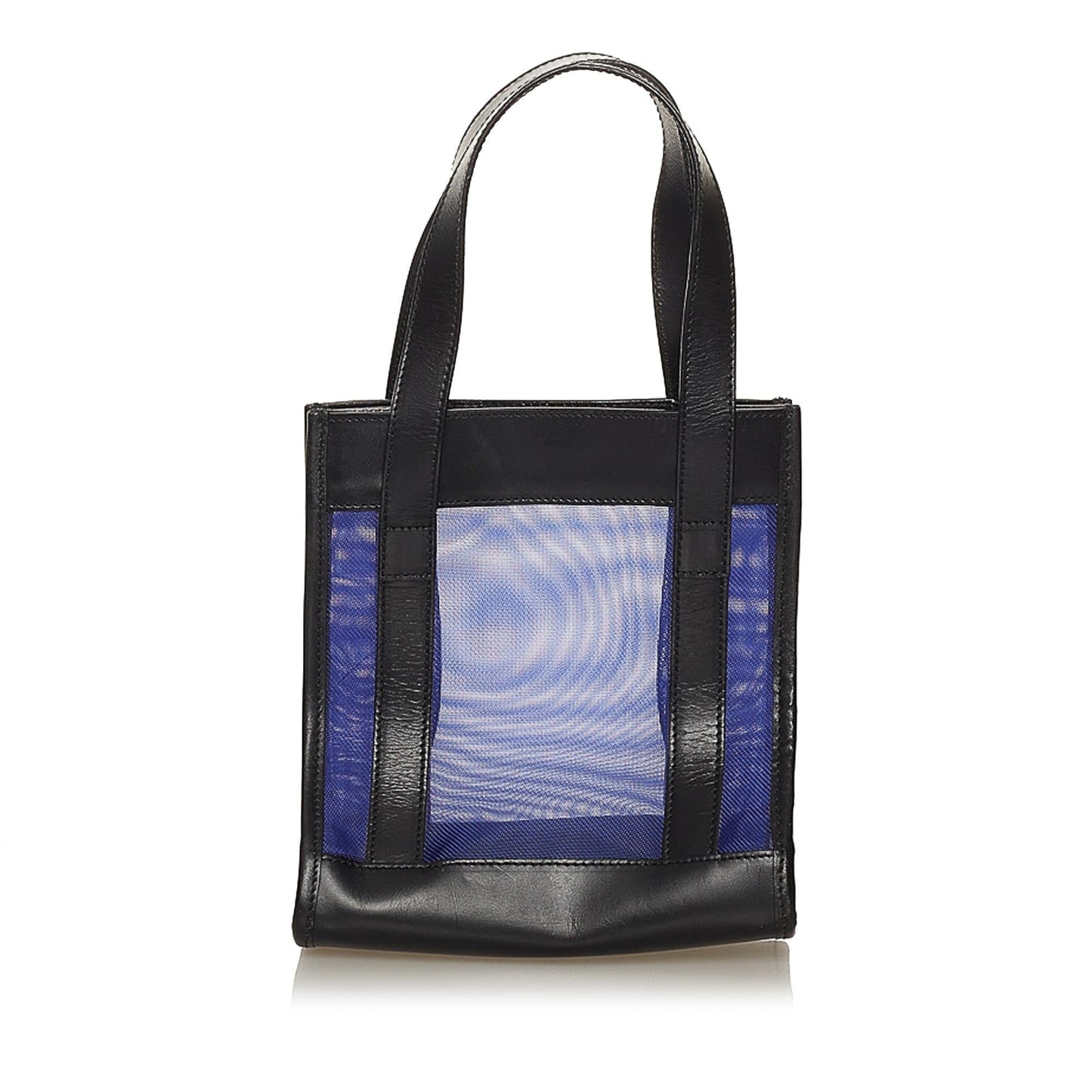 Gucci Mesh SHG Calf Black Blue Satchel Bag