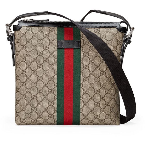 Gucci GG Supreme Web Flat Messenger Canvas Shoes