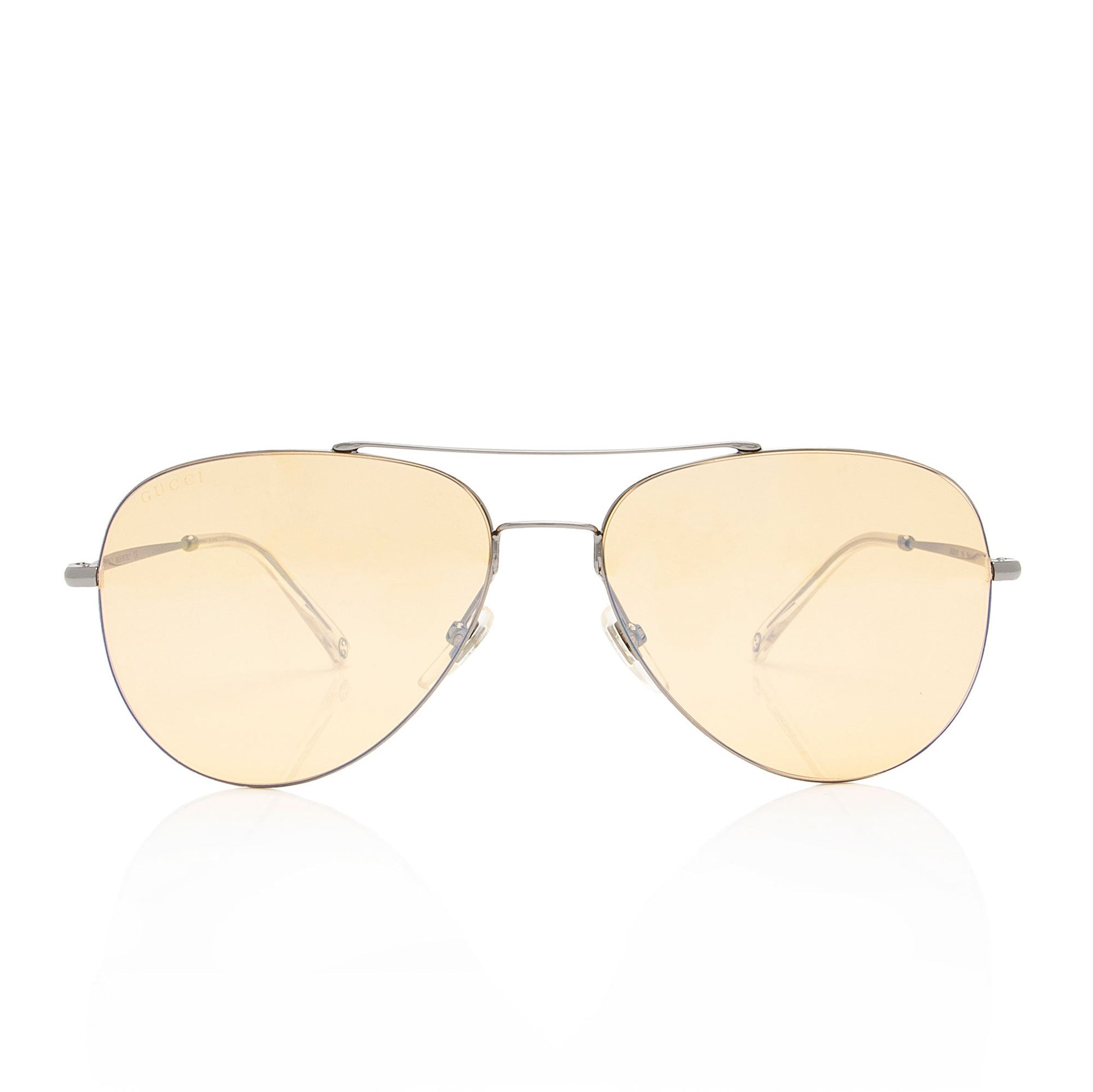 Gucci Aviator Sunglasses SHF-YWwbRr Silver Accessory