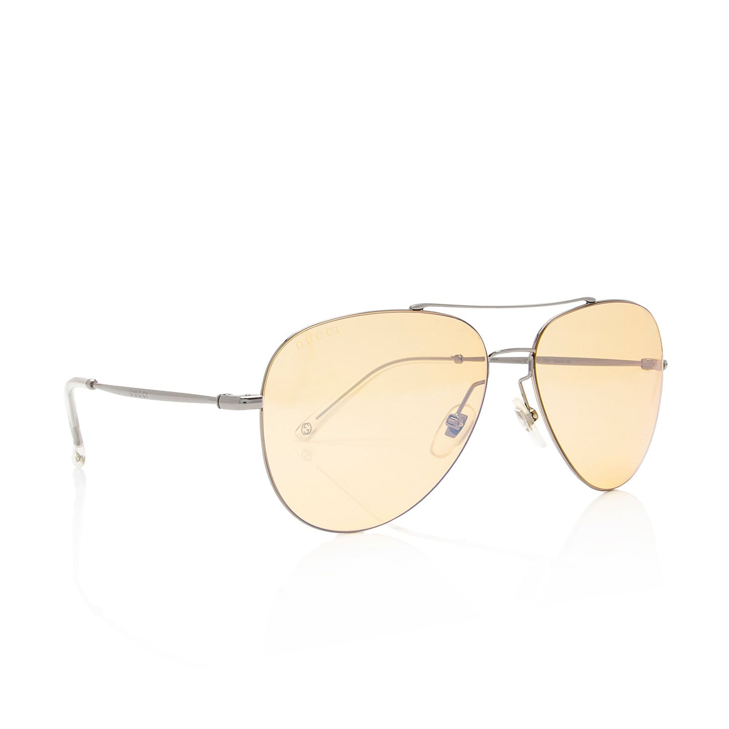 Gucci Aviator Sunglasses SHF-YWwbRr Silver Accessory