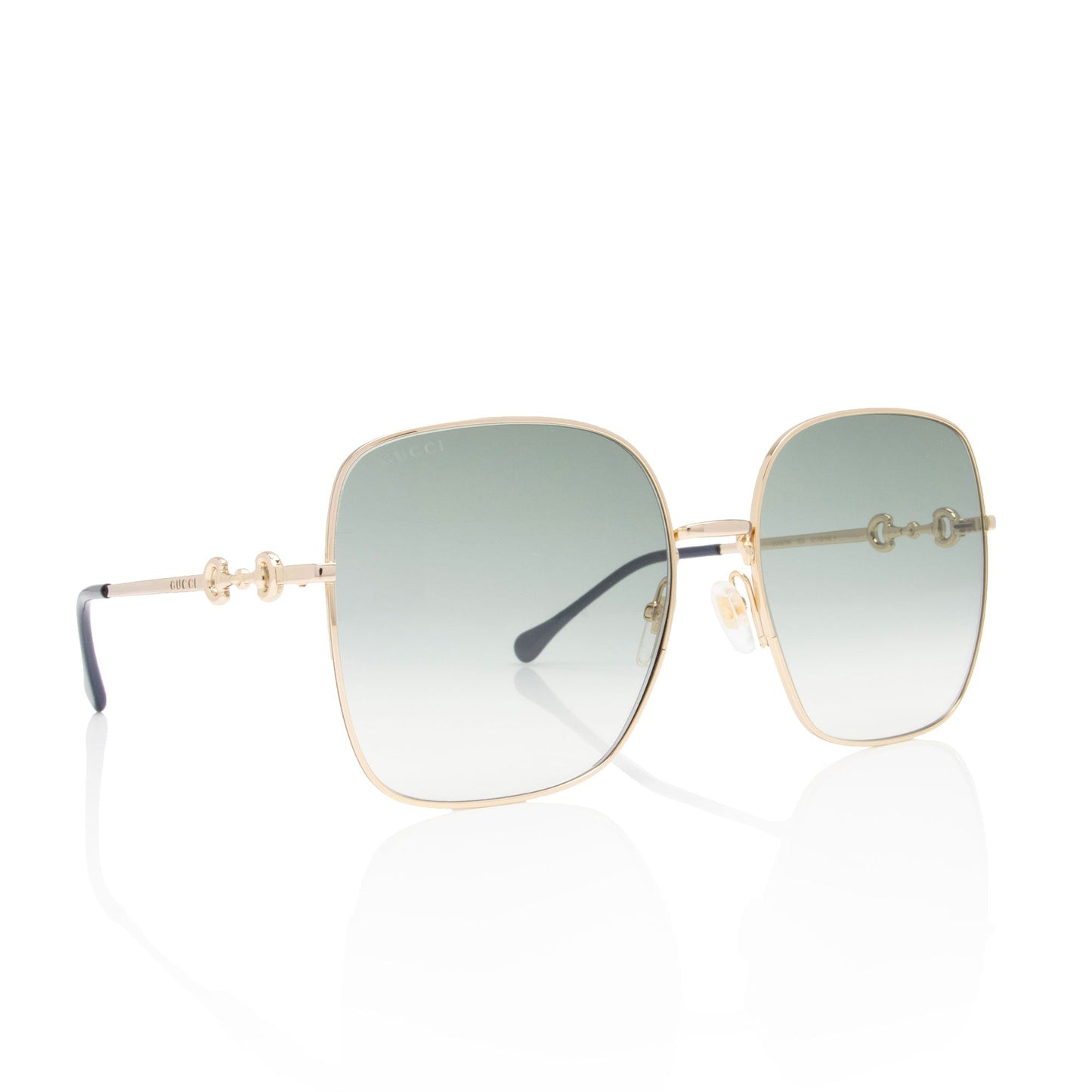 Gucci Horsebit Oversize Square Sunglasses SHF-8FFvxU Gold Accessory