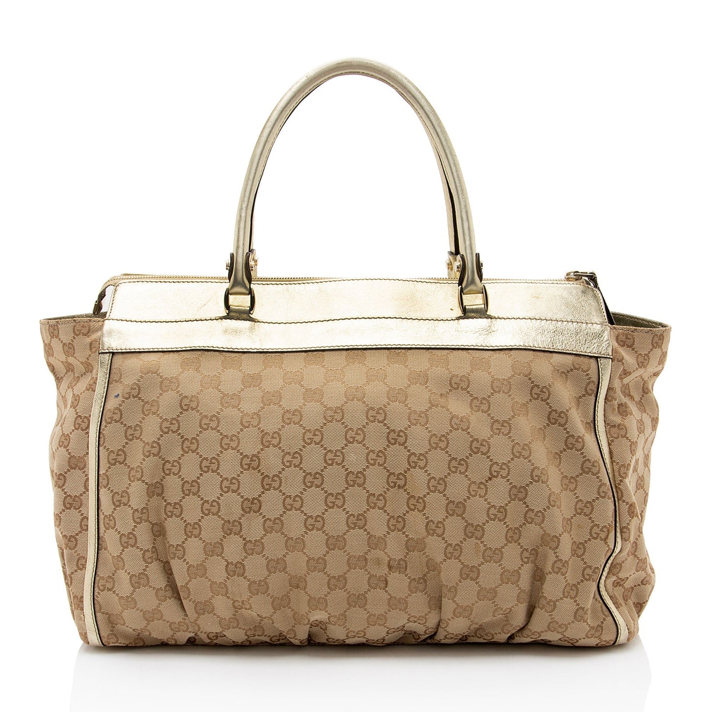 Gucci Metallic Abbey Ring Tote Canvas Jewelry