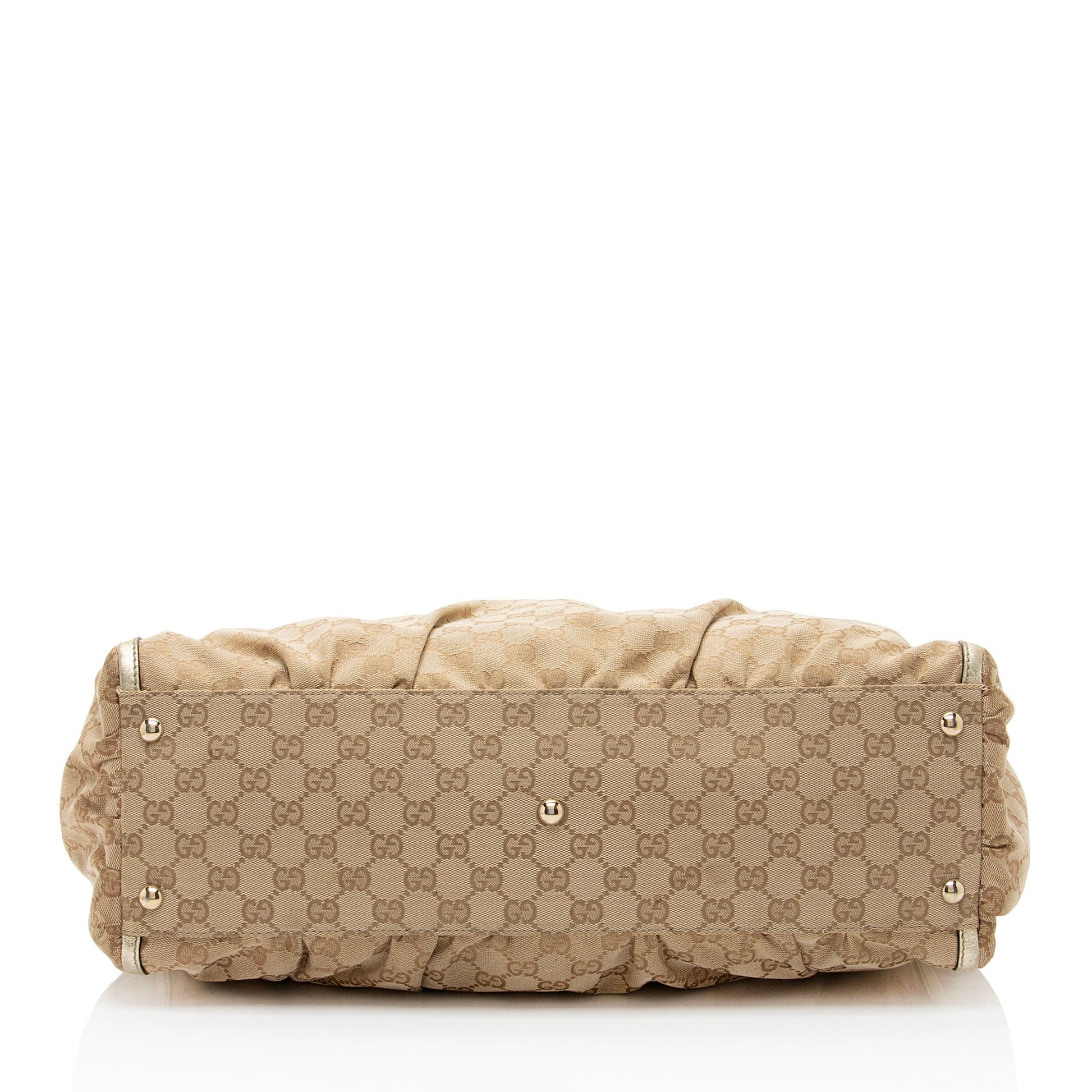Gucci Metallic Abbey Ring Tote Canvas Jewelry