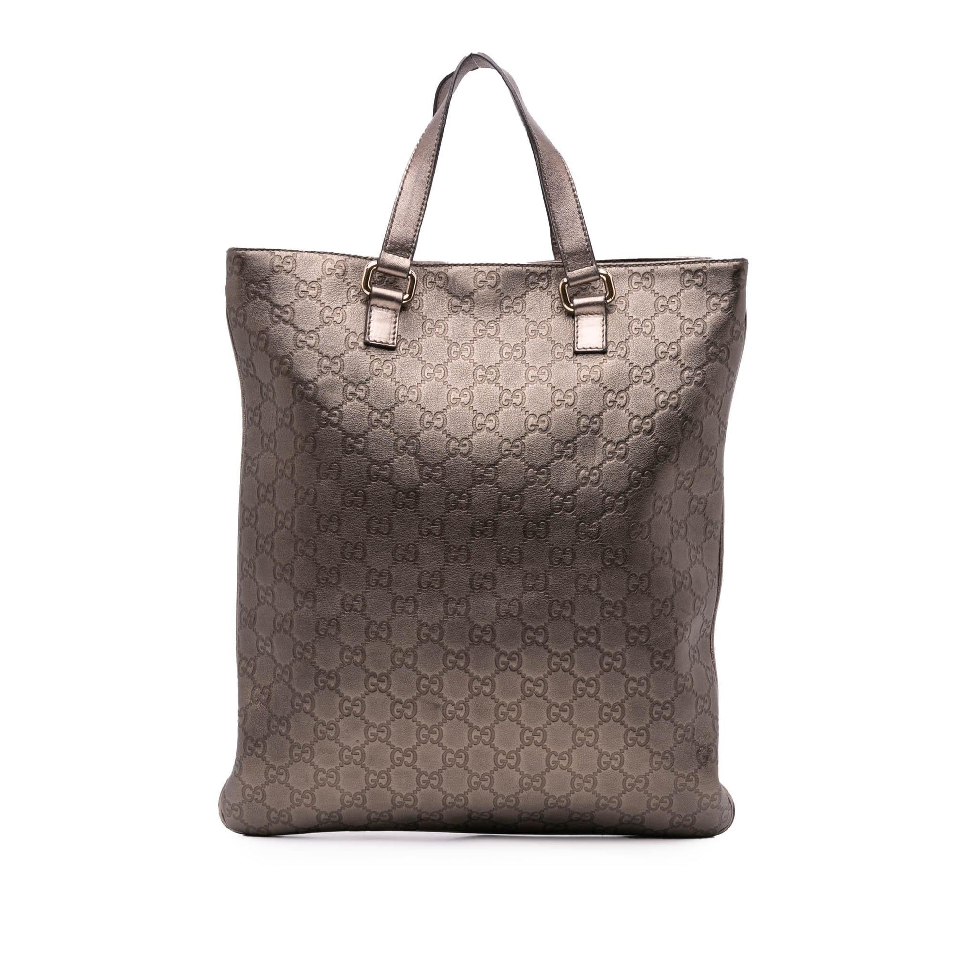 Gucci Metallic Guccissima Calf Brown Tote Bag Guccissima Tote