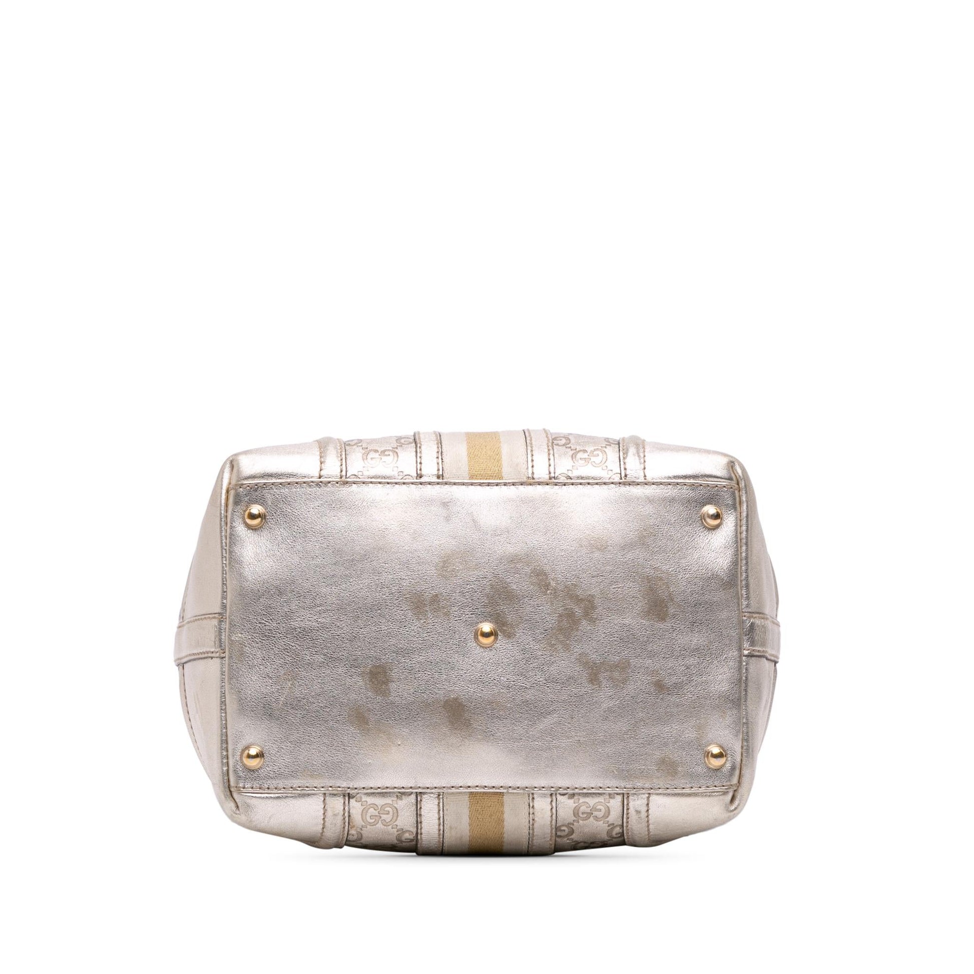 Gucci Metallic Guccissima Web Treasure Travel Bag