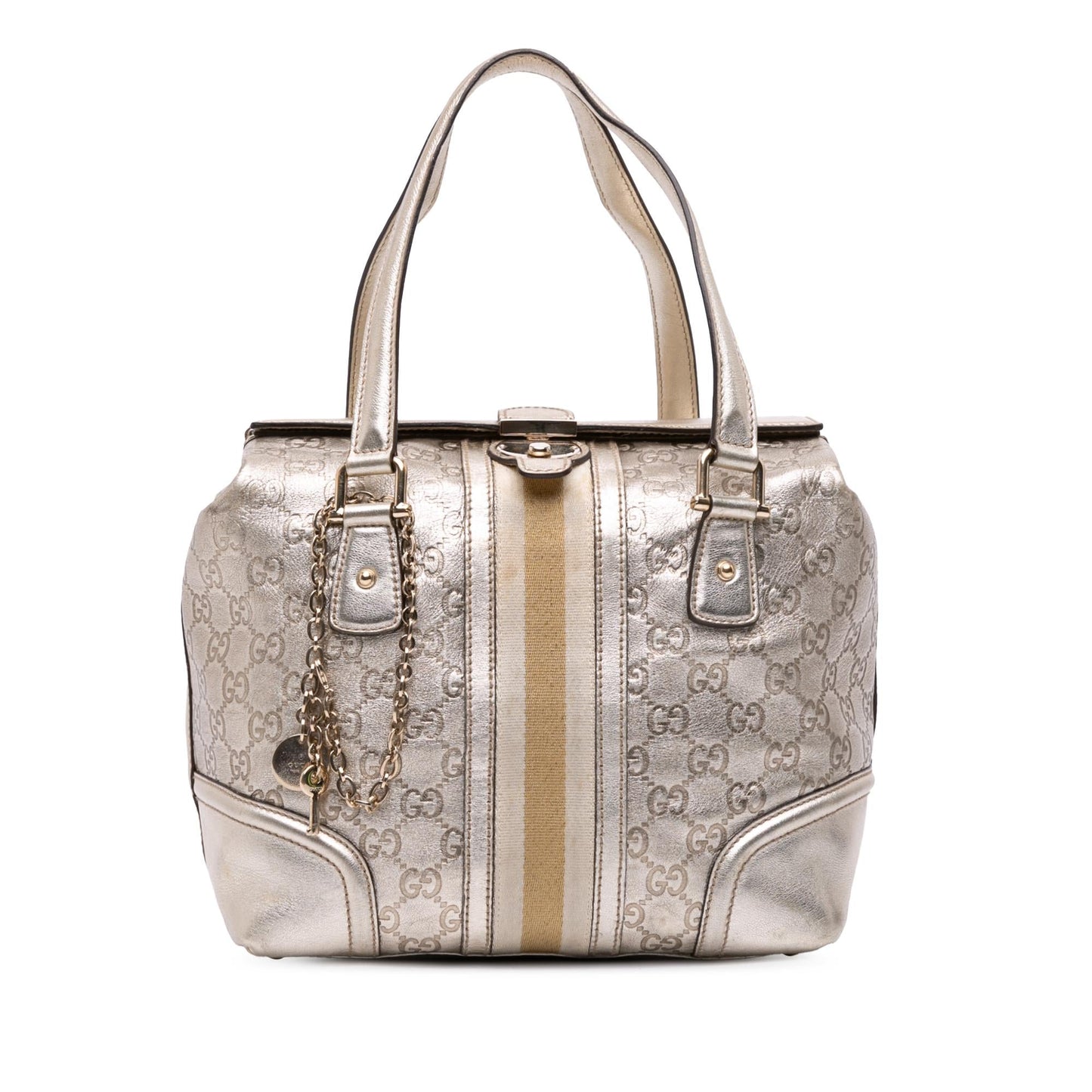 Gucci Metallic Guccissima Web Treasure Travel Bag