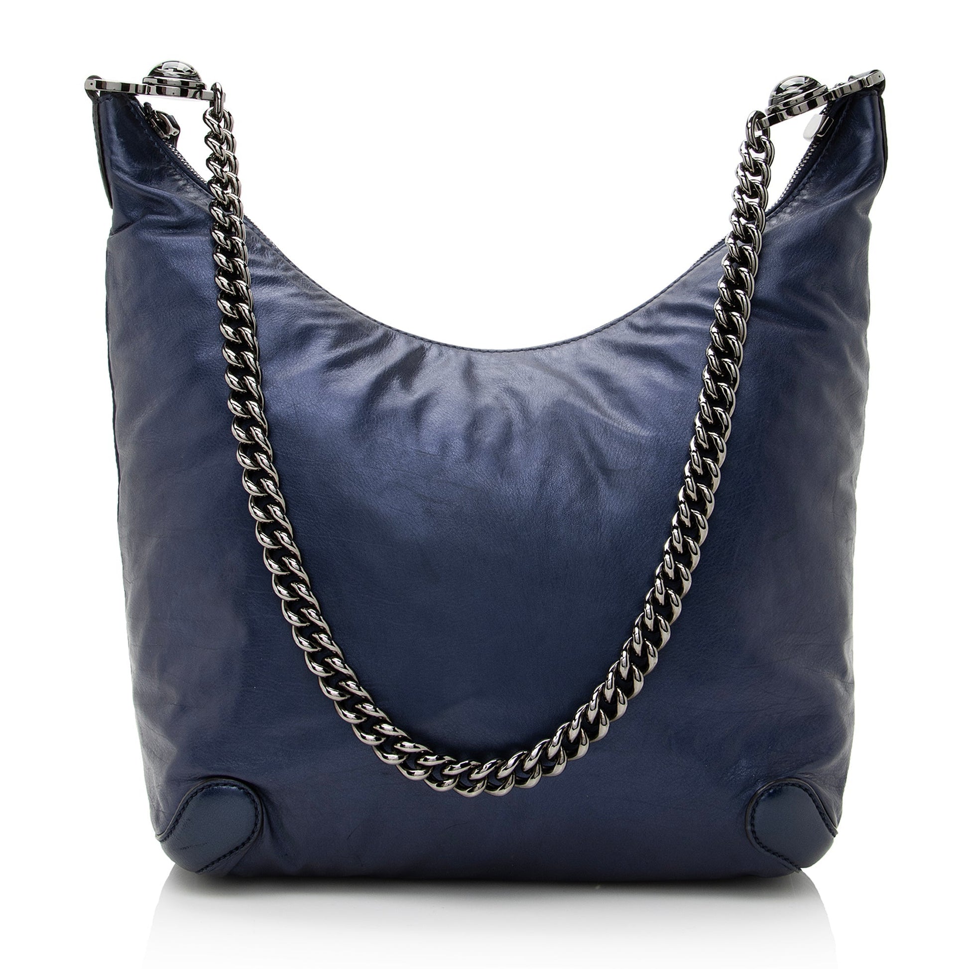 Gucci Metallic Galaxy SHF Leather Blue Medium Chain Shoulder Bag