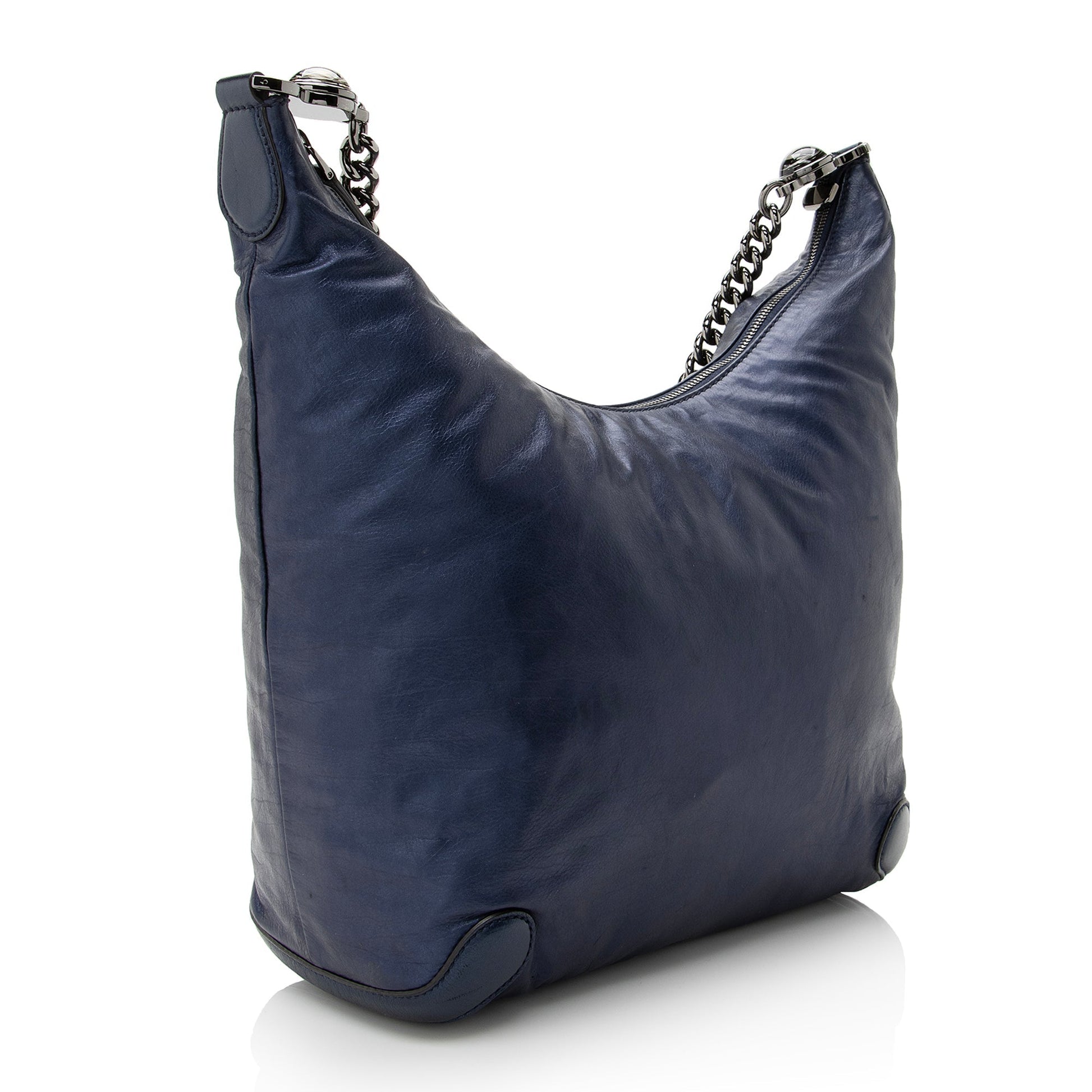 Gucci Metallic Galaxy SHF Leather Blue Medium Chain Shoulder Bag