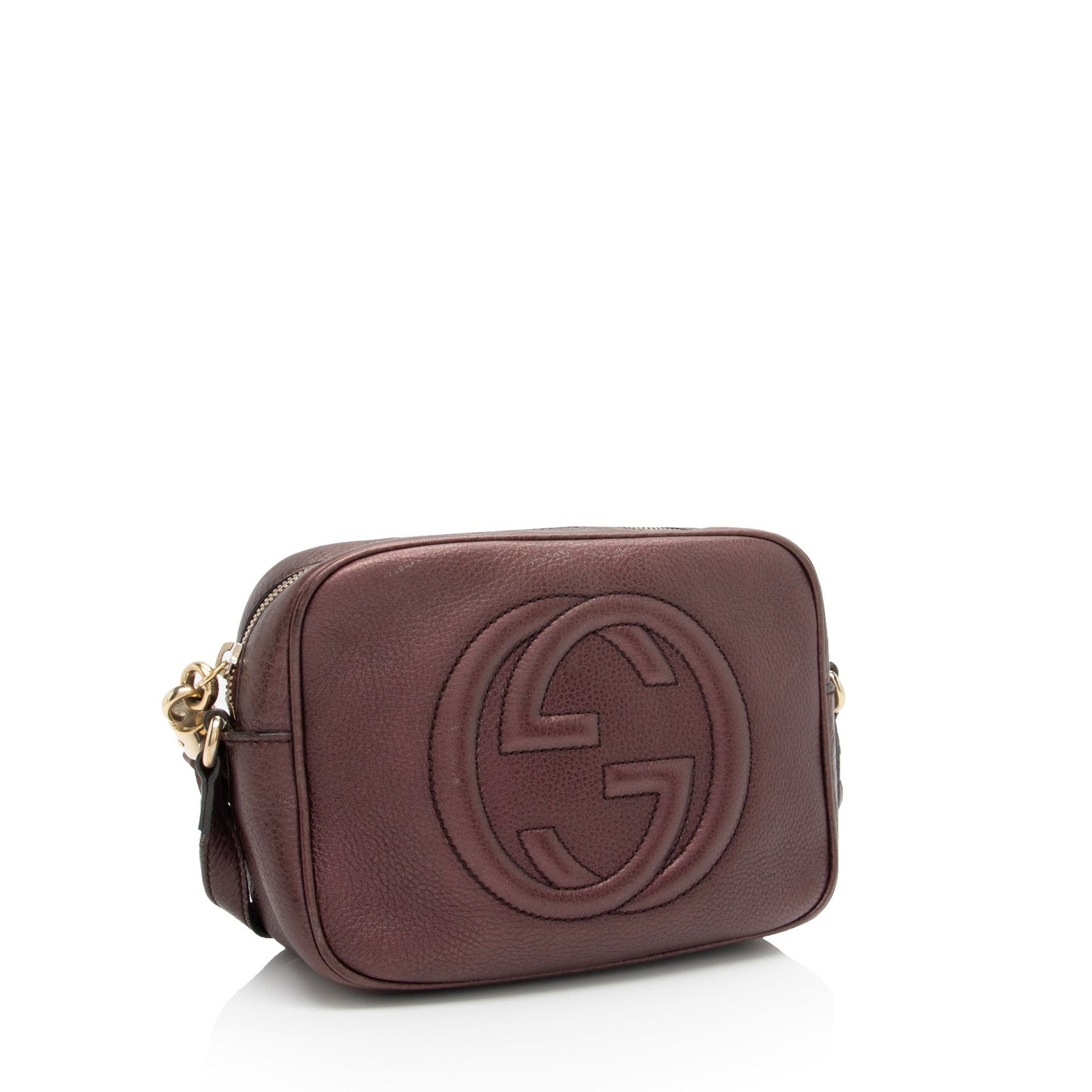 Gucci Metallic Soho Disco SHF-ABYRP2 Leather Red Crossbody Bag