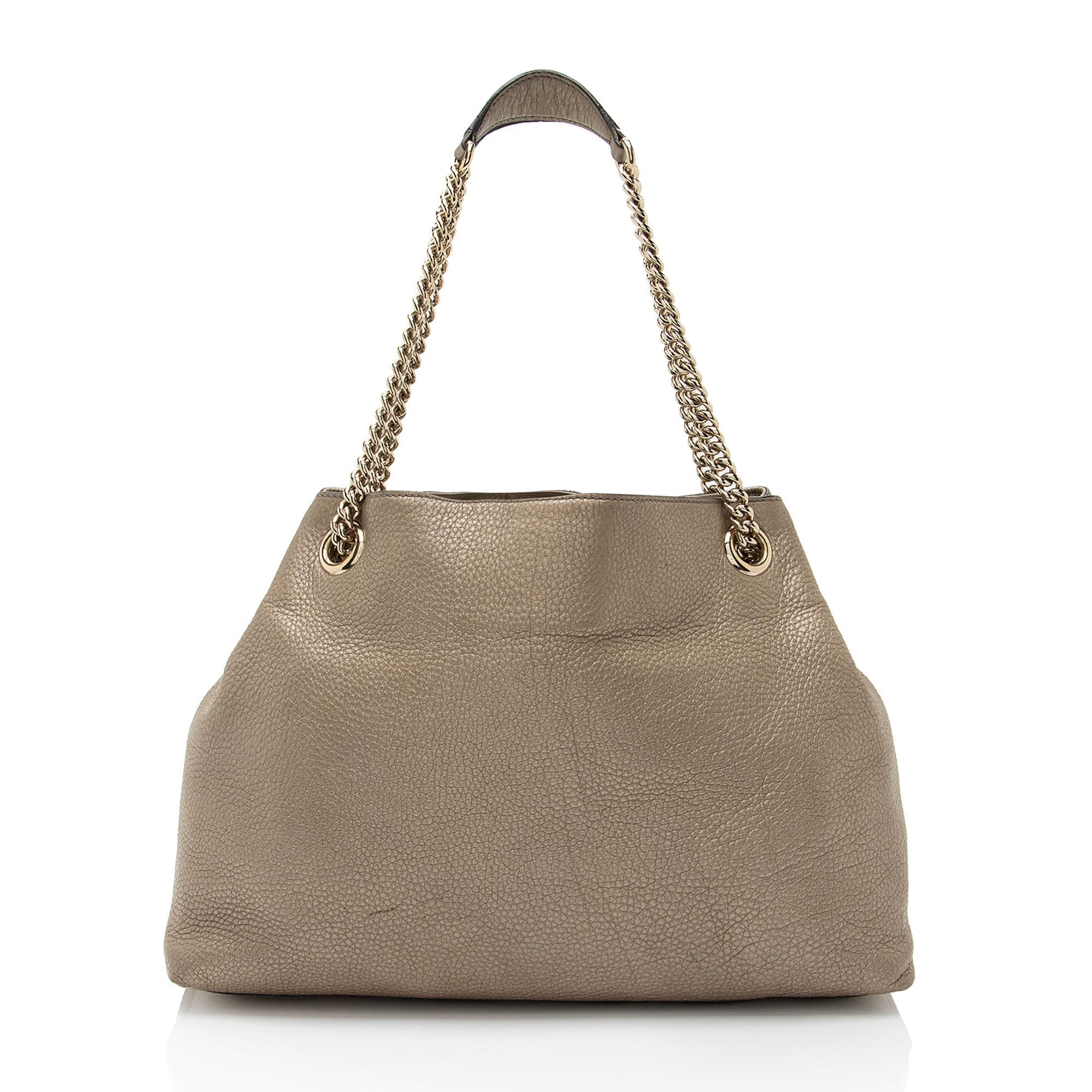 Gucci Metallic Soho Leather Gold Medium Shoulder Bag