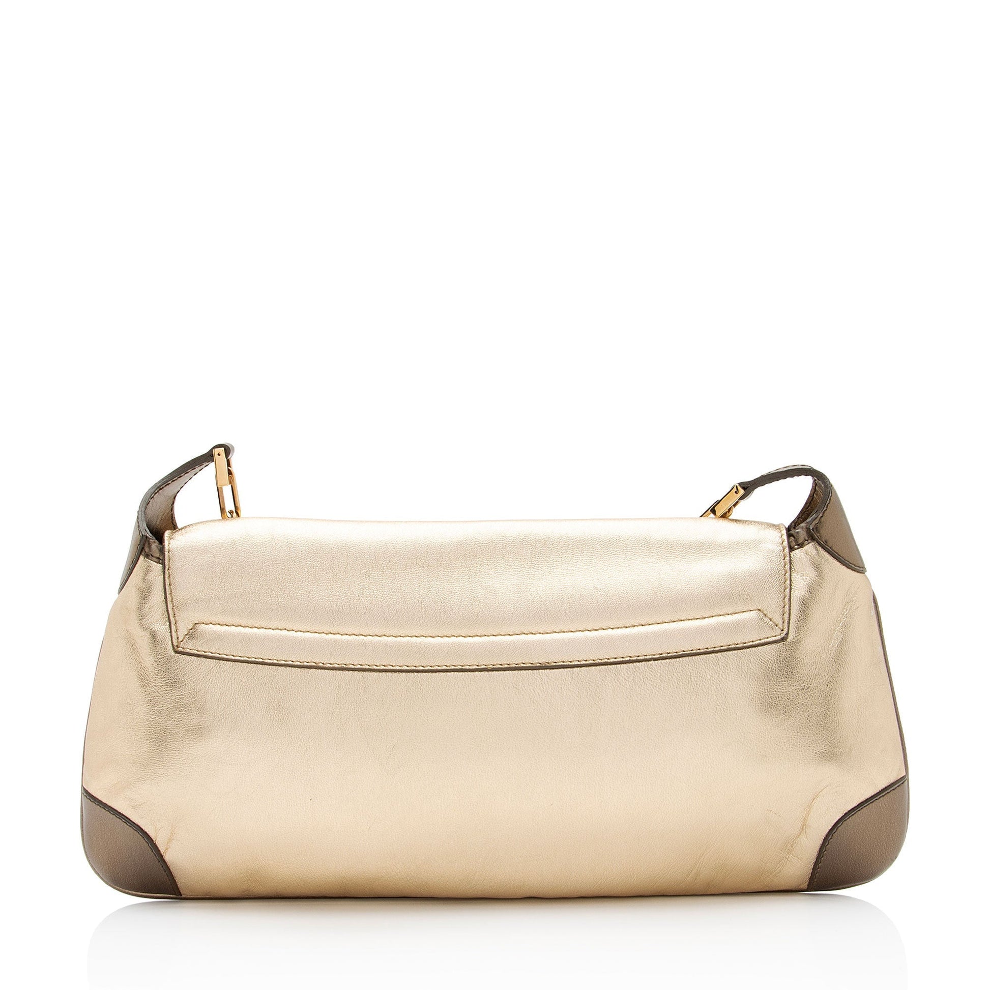 Gucci Metallic Tiger Charm SHF-ltMIAv Leather Gold Shoulder Bag