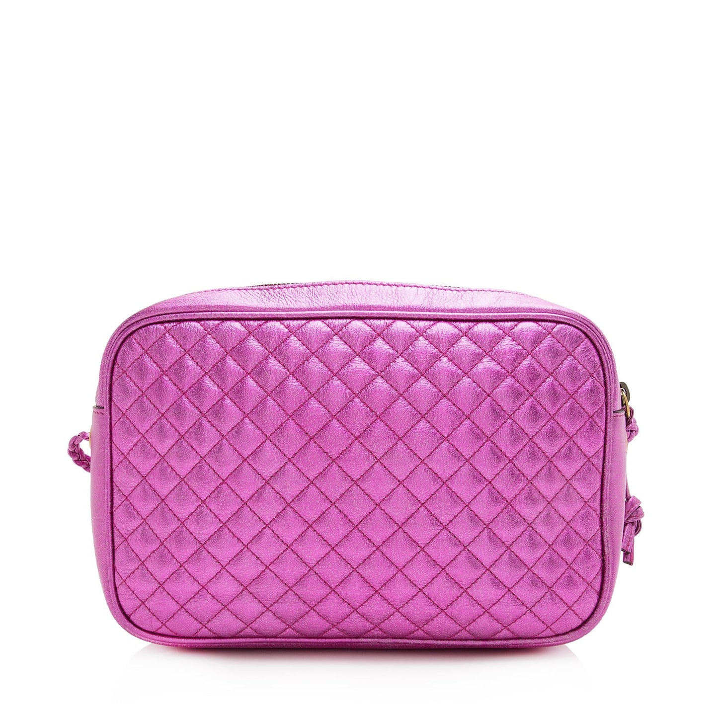 Gucci Metallic Trapuntata Quilted Leather Pink Small Crossbody Bag