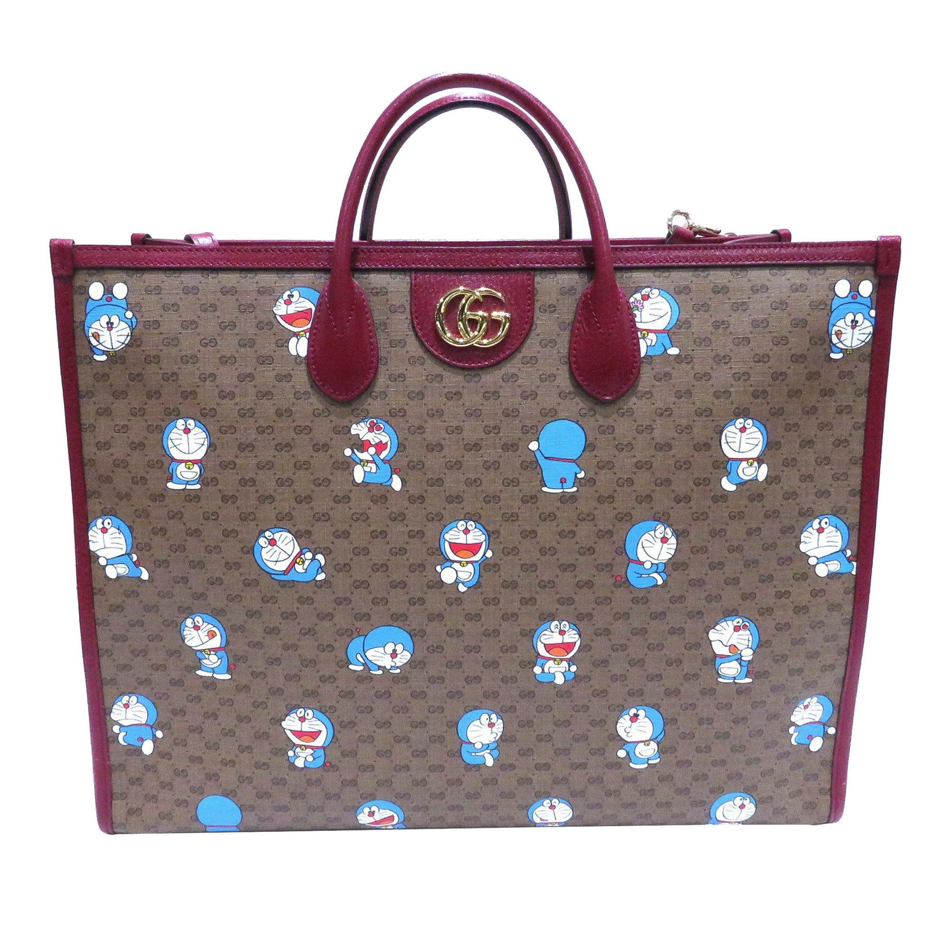 Gucci Micro GG Marmont Doraemon SHG-Rw3LK2 Canvas Brown Satchel Bag