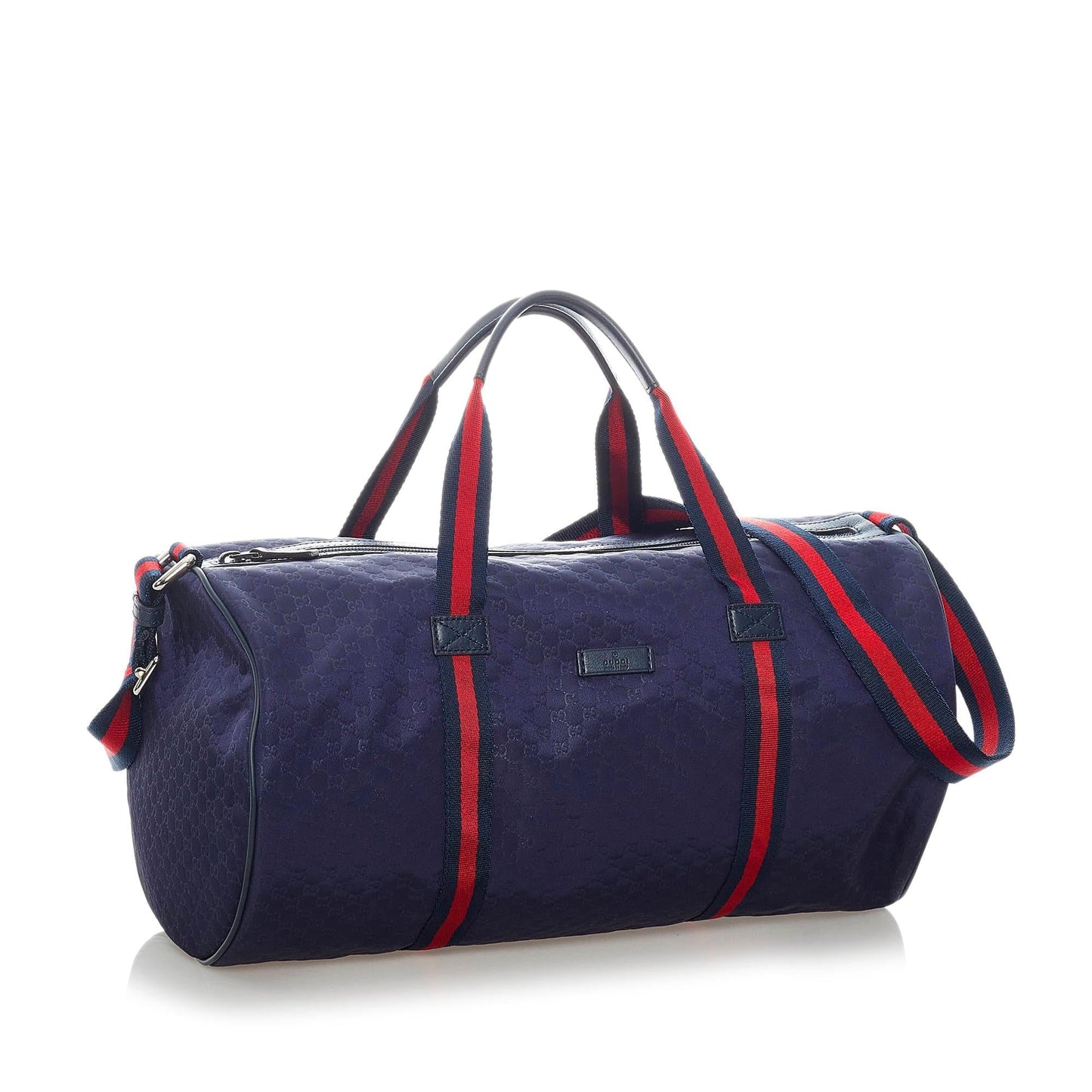 Gucci Micro GG Web Boston SHG Canvas Black Satchel Bag