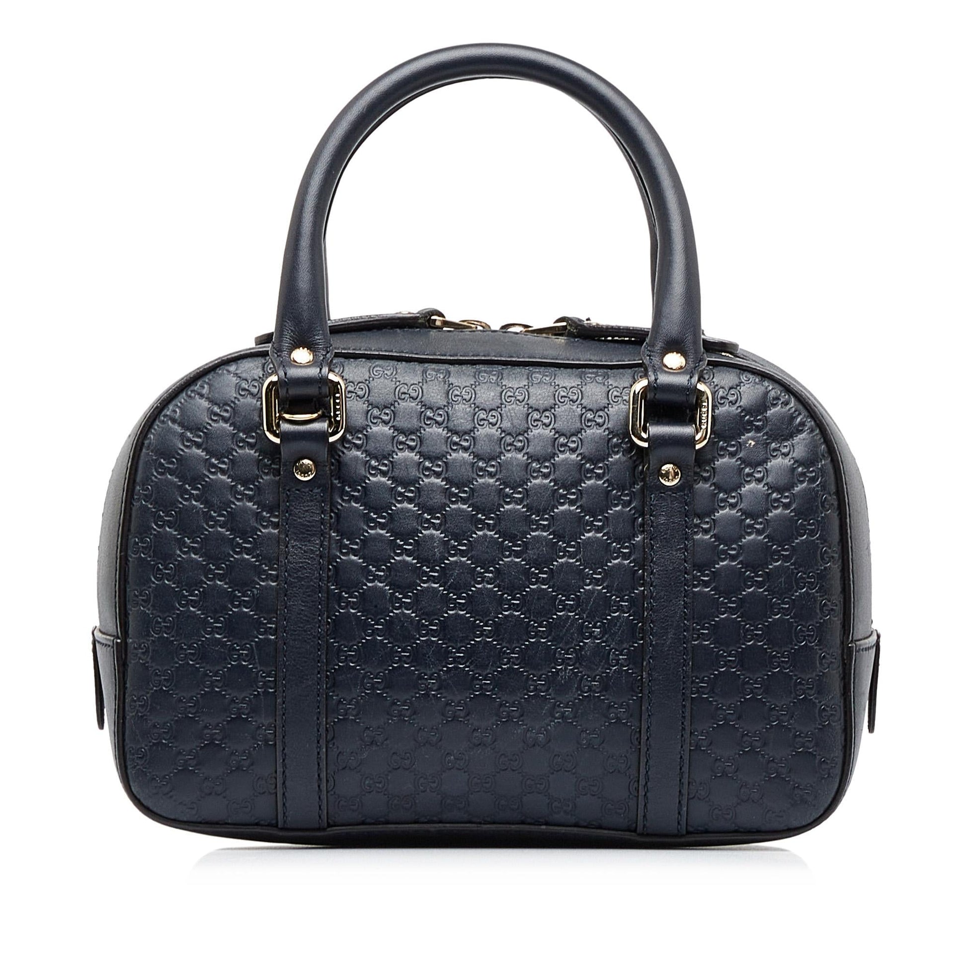 Gucci Microgguccissima SHG-RLbhUP Calf Black Satchel Bag