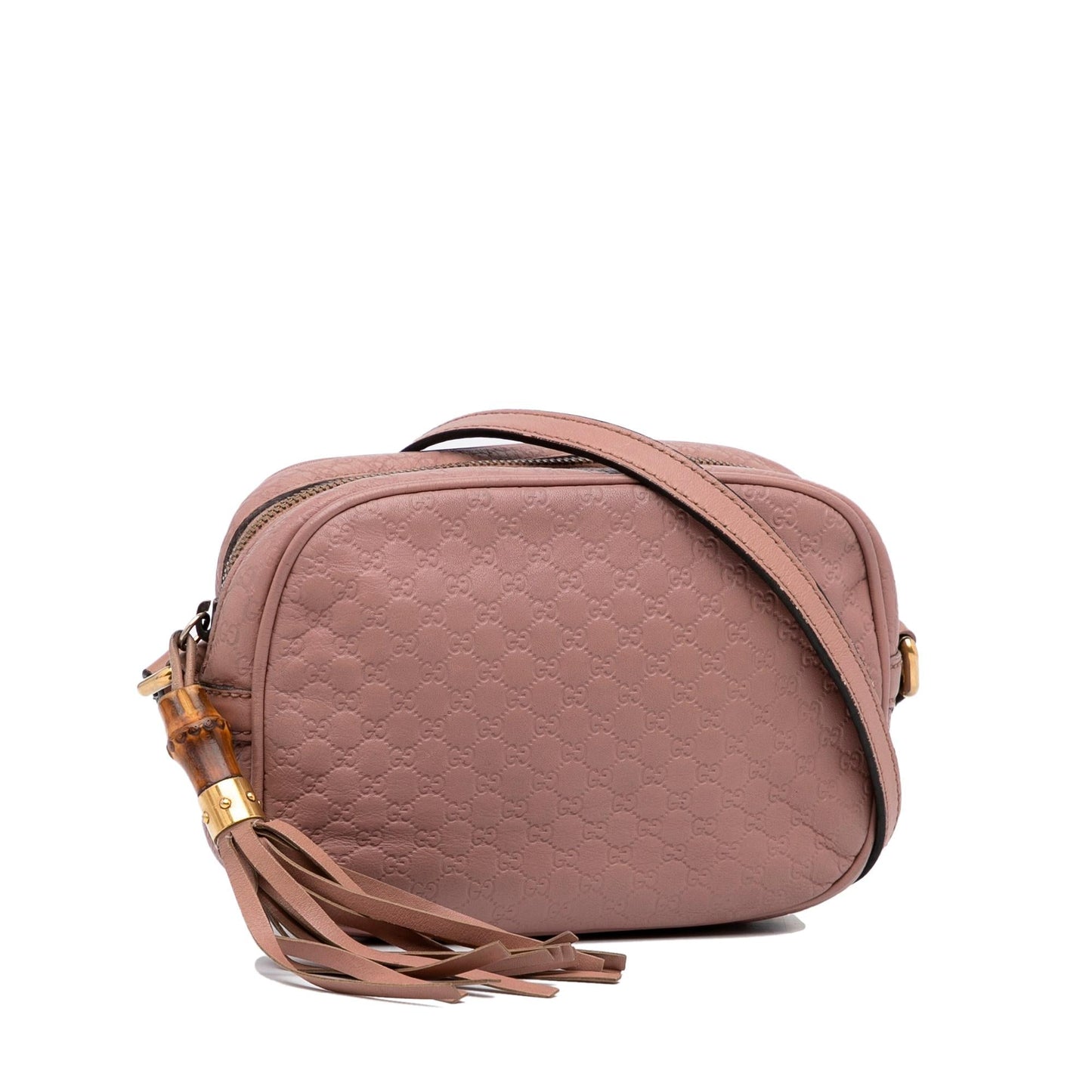 Gucci Microguccissima Bamboo Tassel SHG-Obh29w Calf Pink Crossbody Bag