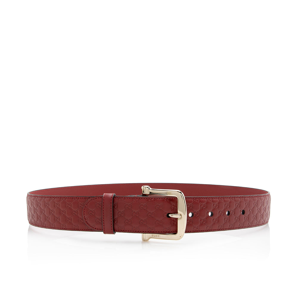 Gucci Microguccissima Belt - Size 36 Leather Red Accessory