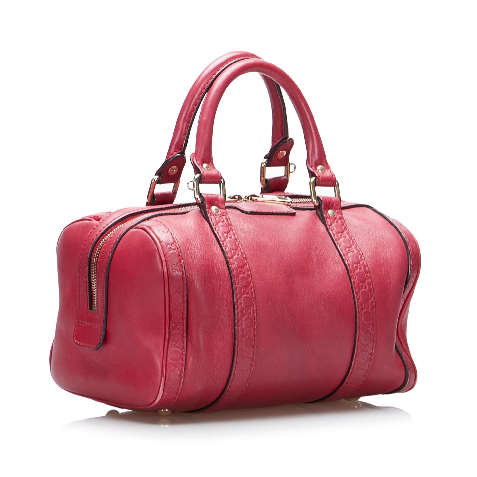 Gucci Microguccissima Boston SHG-pXeEya Calf Red Satchel Bag