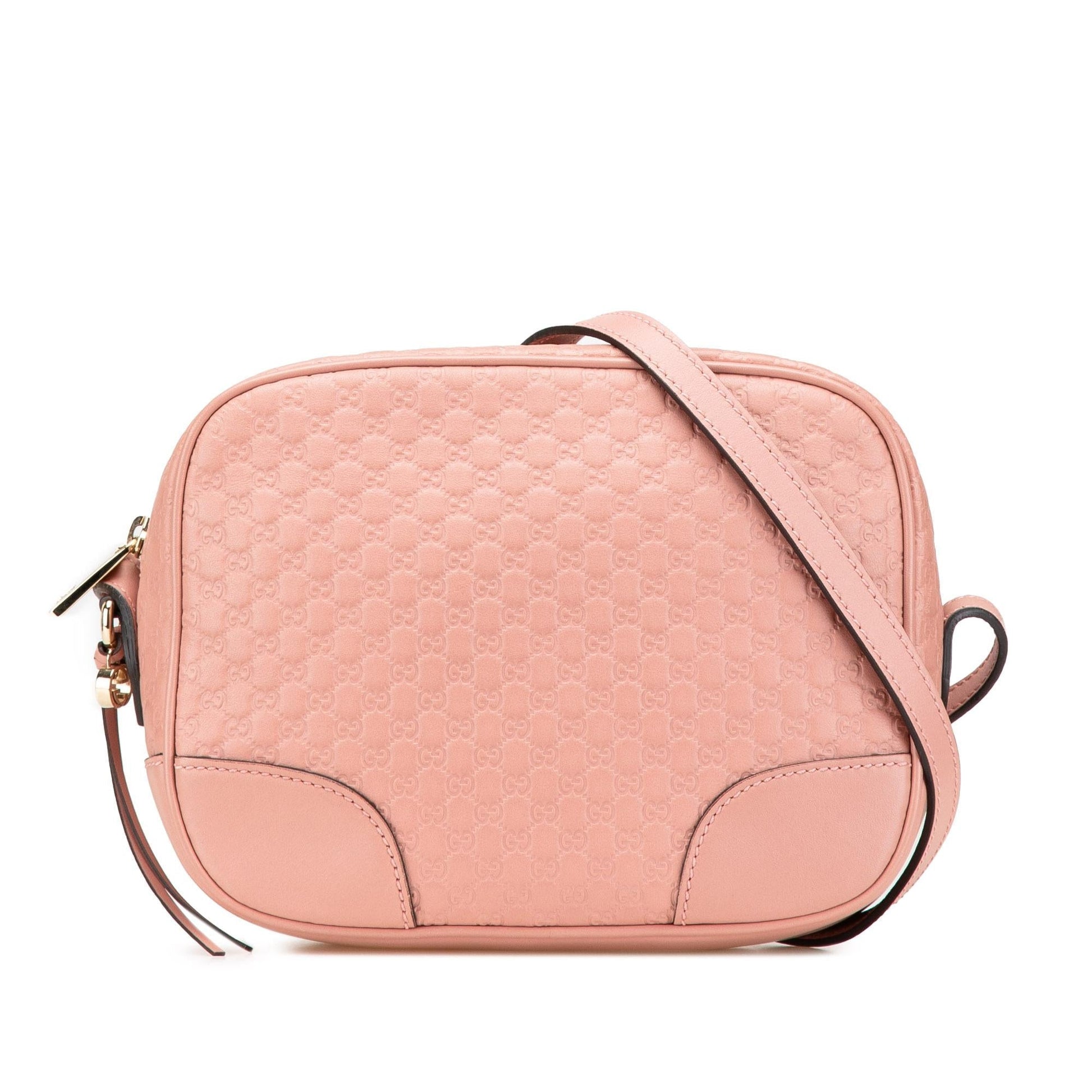 Gucci Microguccissima Bree Calf Pink Crossbody Bag