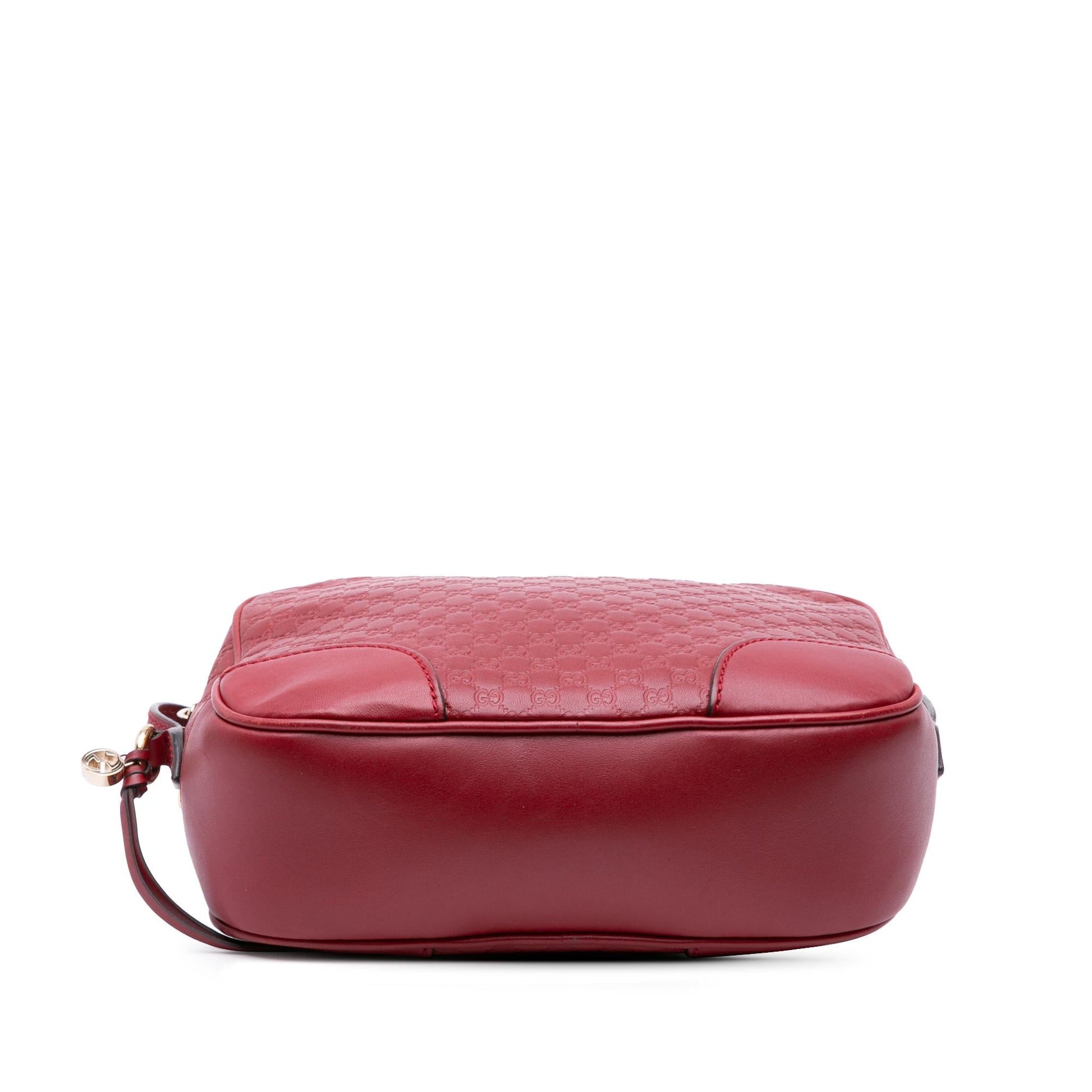 Gucci Microguccissima Bree Calf Red Crossbody Bag