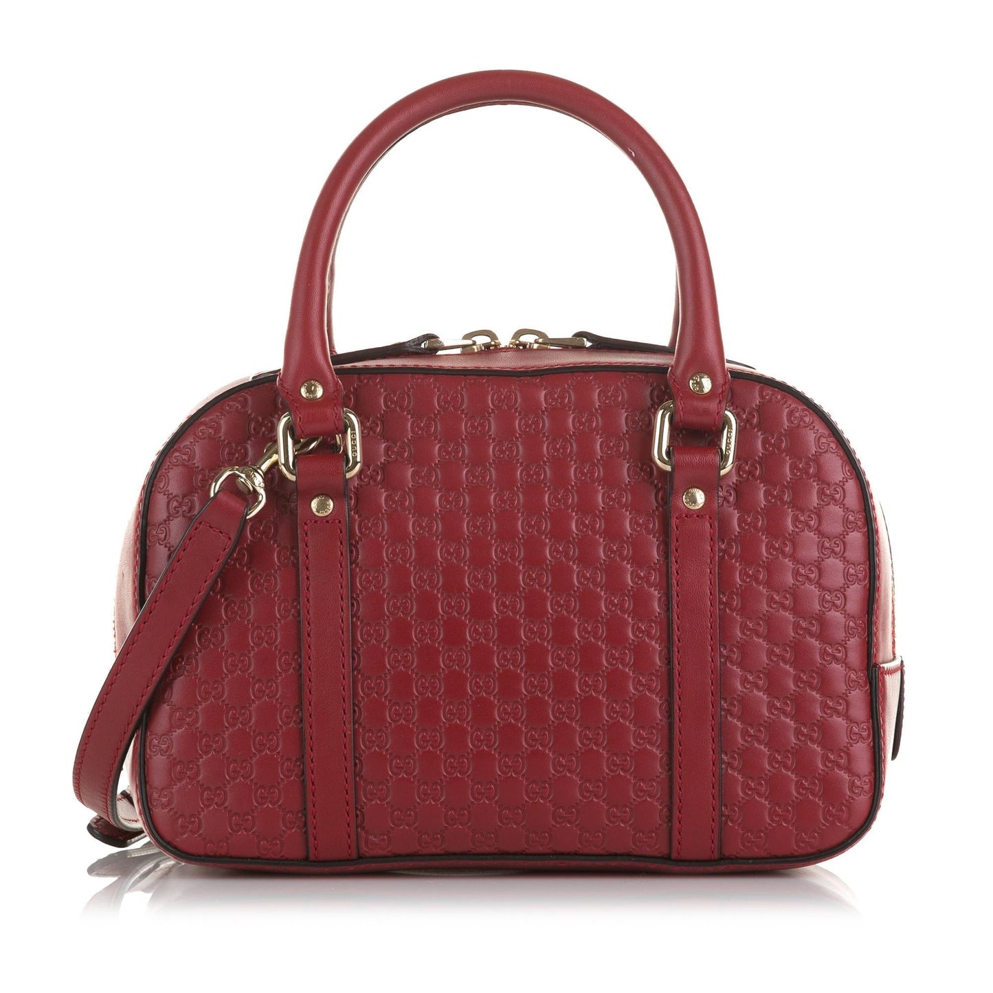 Gucci Microguccissima Bree SHG-I5YY28 Calf Red Satchel Bag