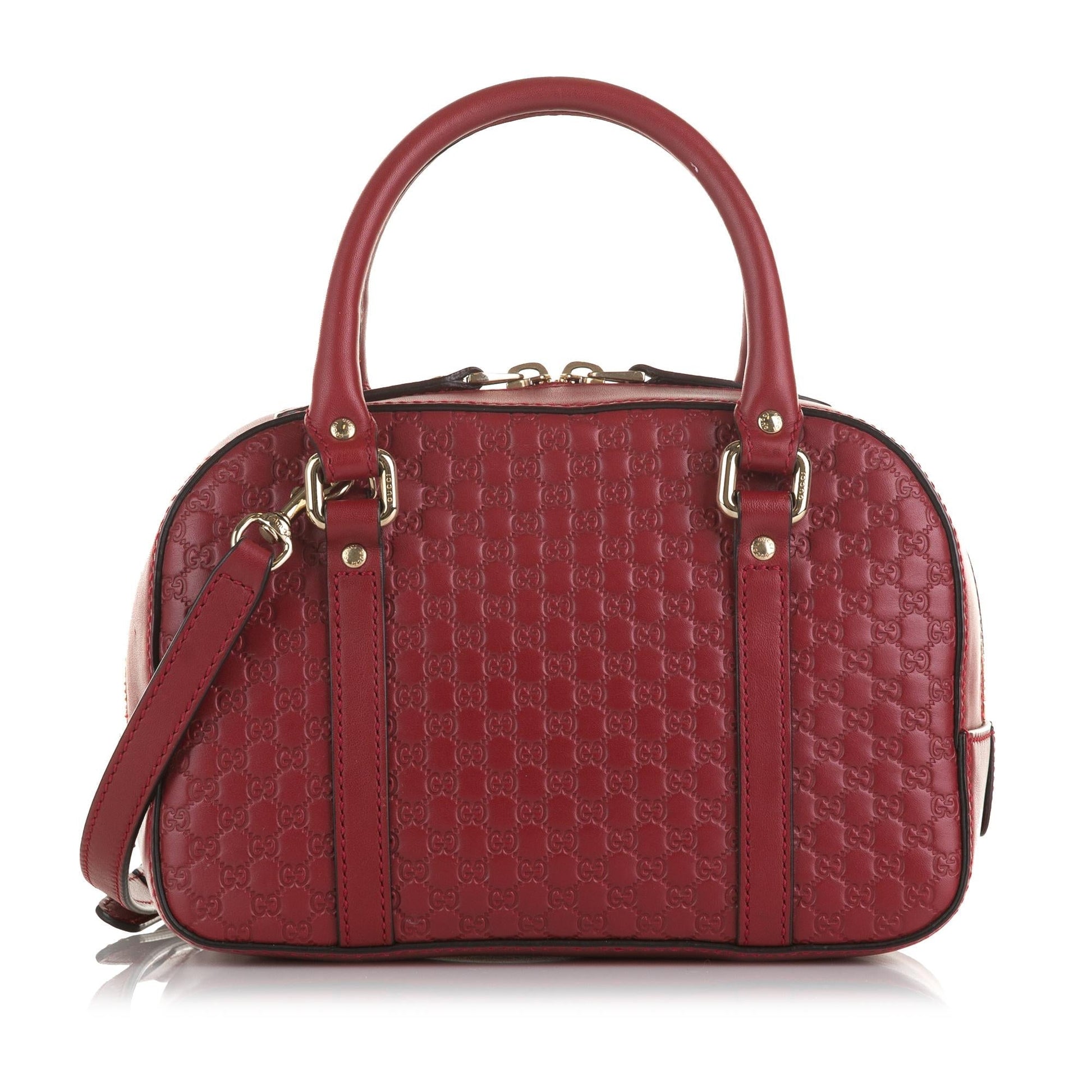 Gucci Microguccissima Bree SHG-I5YY28 Calf Red Satchel Bag