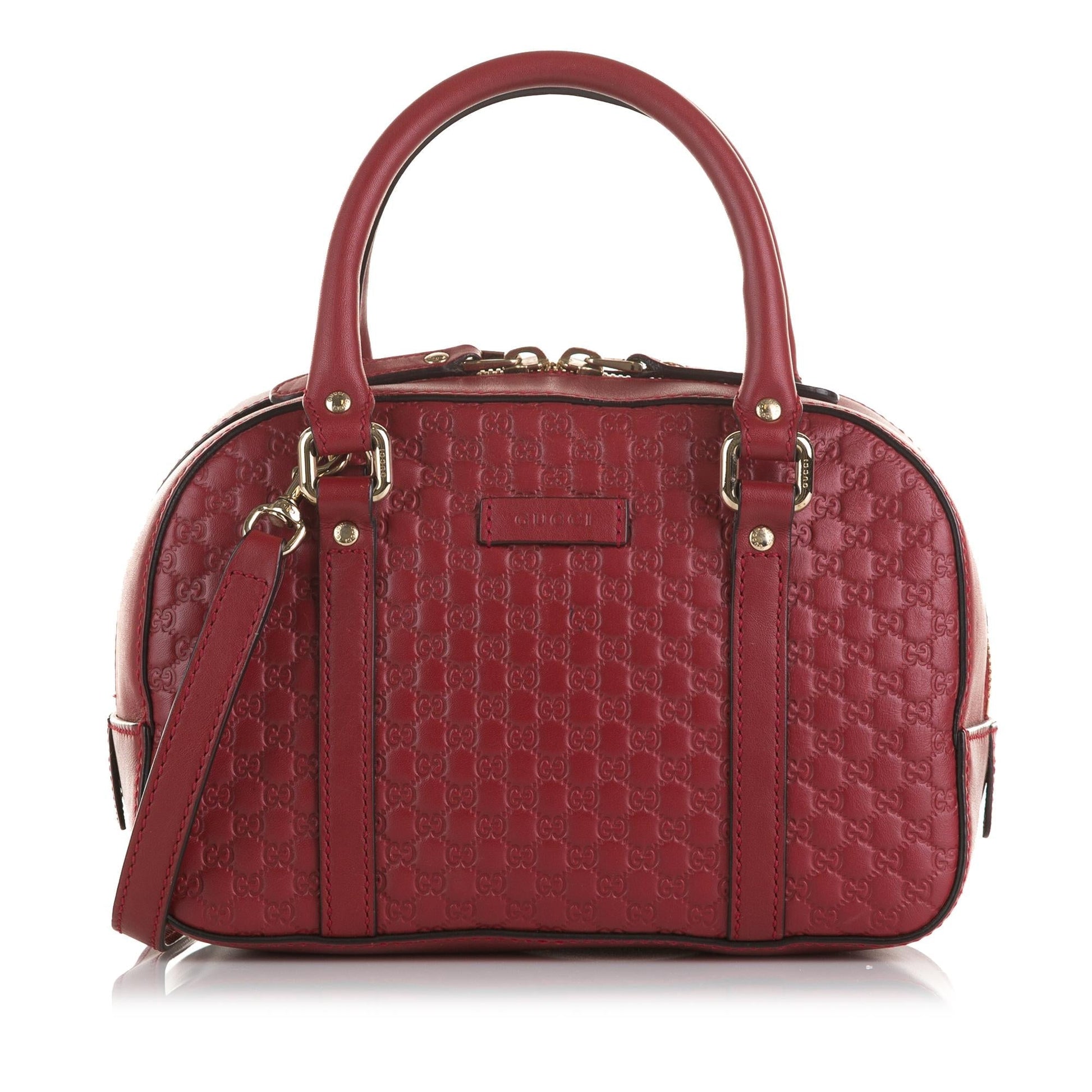 Gucci Microguccissima Bree SHG-FffkBP Calf Red Satchel Bag