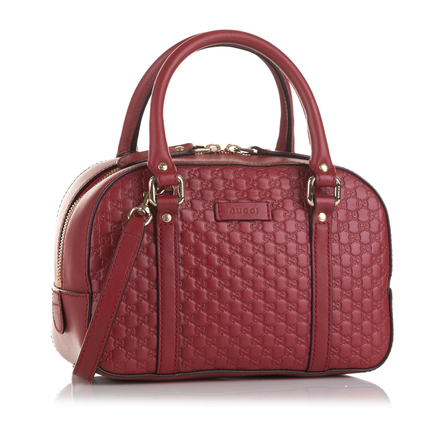Gucci Microguccissima Bree SHG-FffkBP Calf Red Satchel Bag