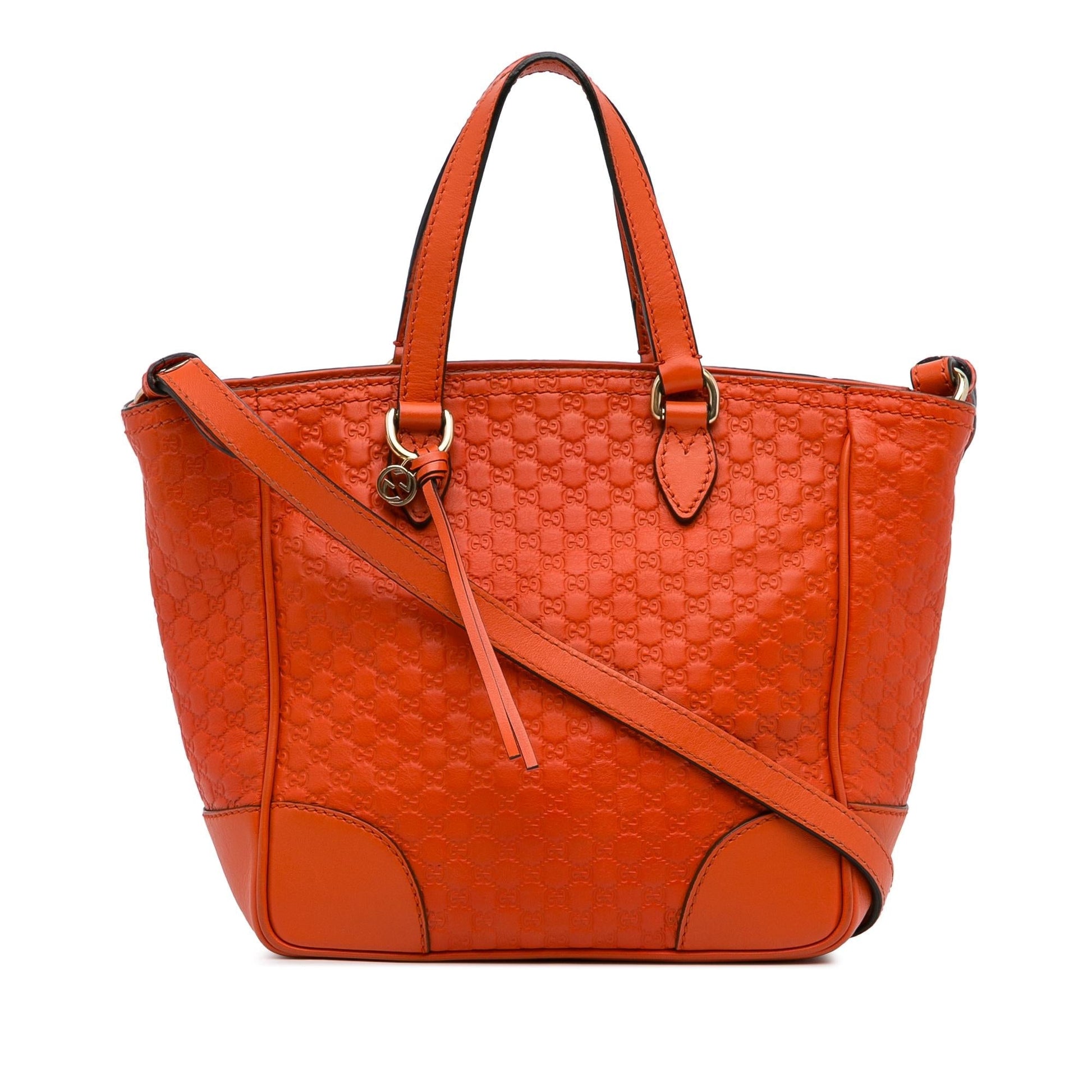 Gucci Microguccissima Bree SHG-1F63jm Calf Orange Satchel Bag