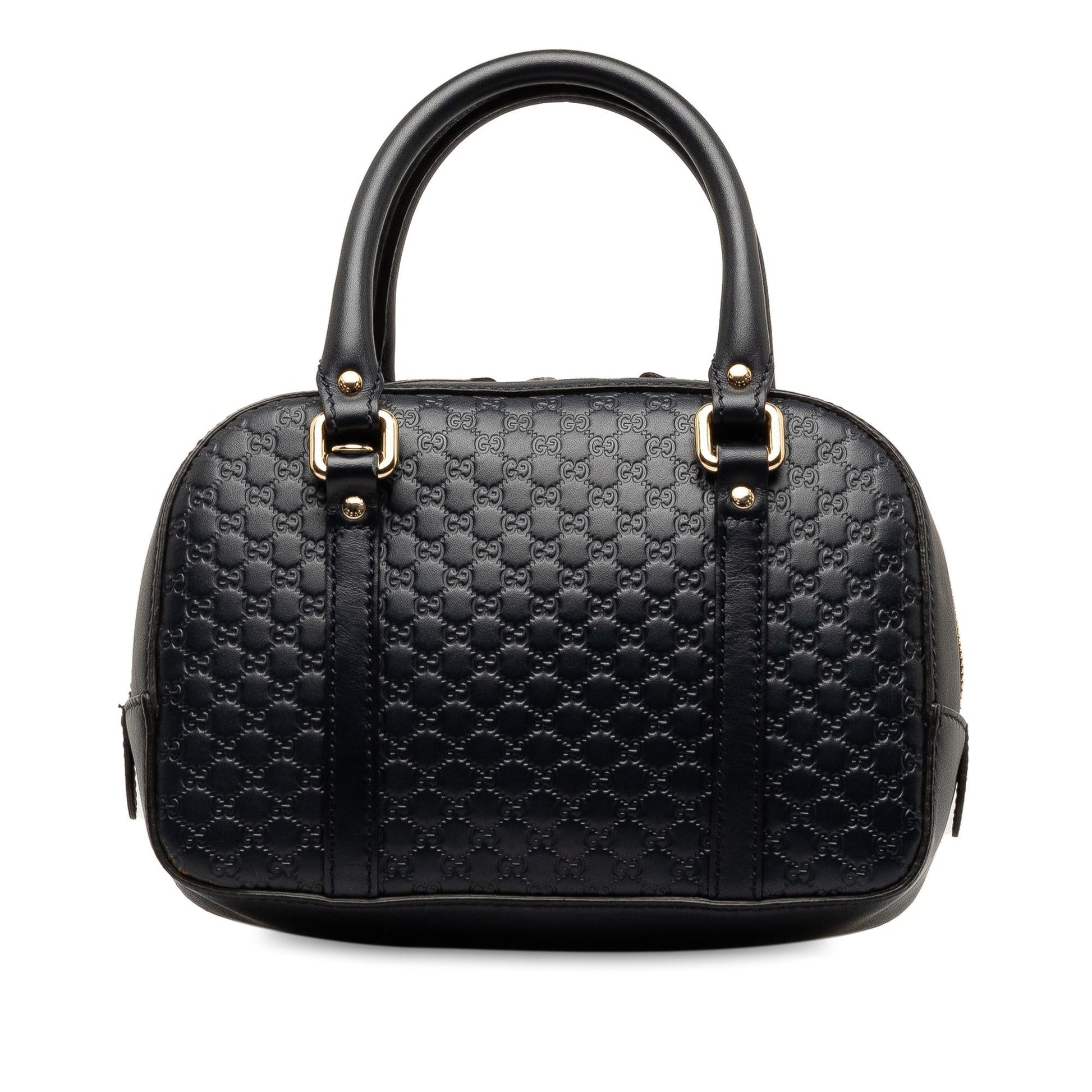 Gucci Microguccissima Bree SHG-UF8R9j Calf Blue Satchel Bag