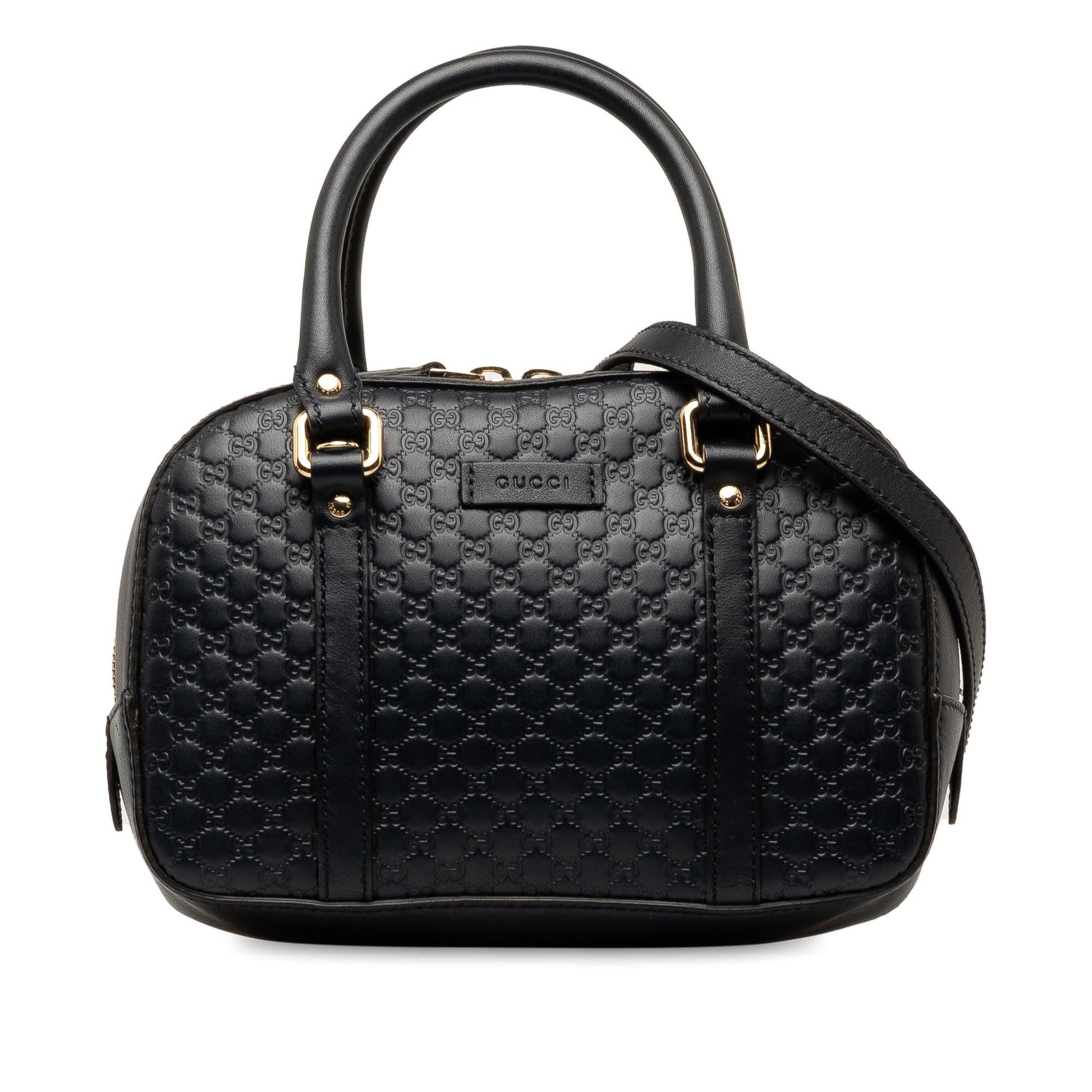 Gucci Microguccissima Bree SHG-UF8R9j Calf Blue Satchel Bag