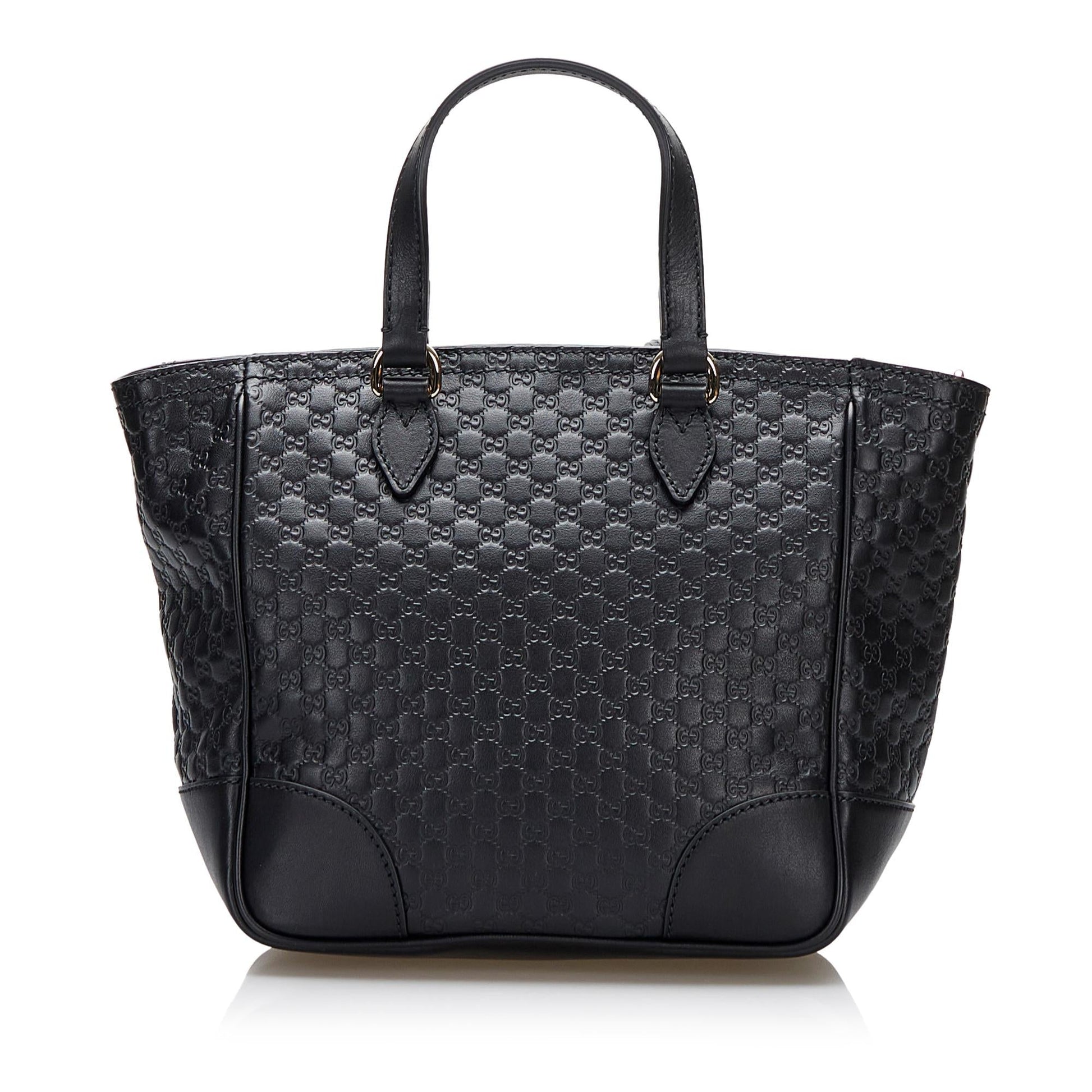 Gucci Microguccissima Bree SHG Calf Black Satchel Bag