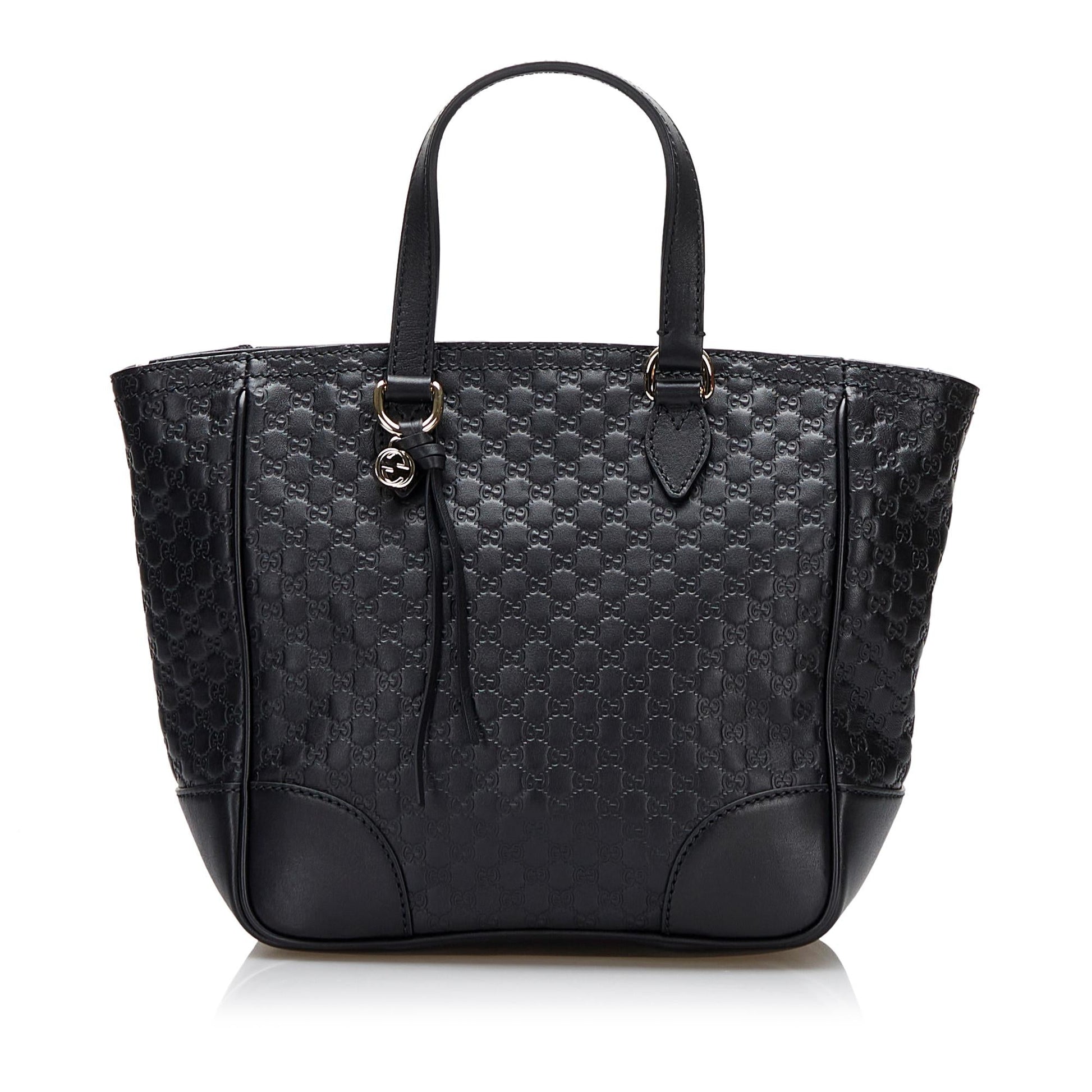 Gucci Microguccissima Bree SHG Calf Black Satchel Bag