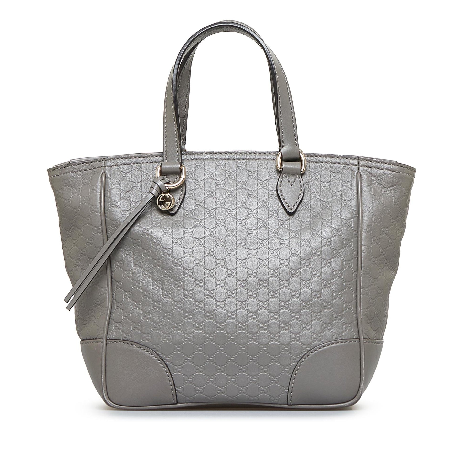 Gucci Microguccissima Bree SHG-t7x9H2 Calf Grey Satchel Bag