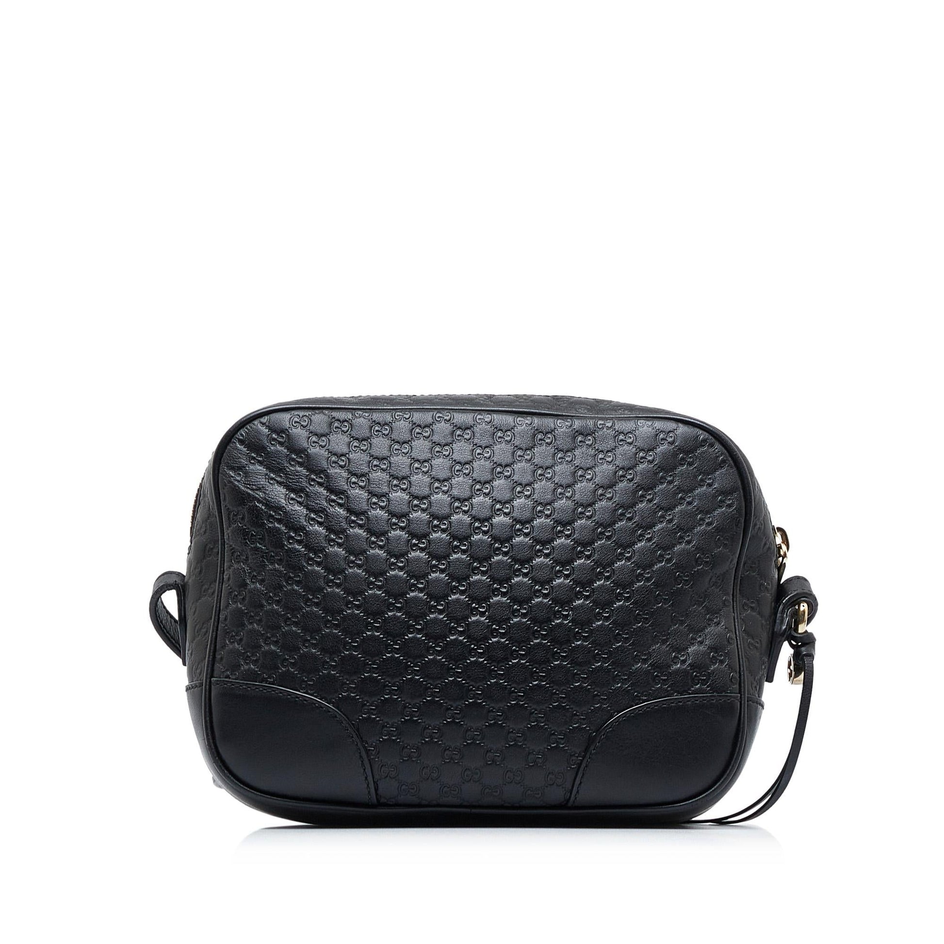 Gucci Microguccissima Bree SHG-8IiMDc Calf Black Crossbody Bag