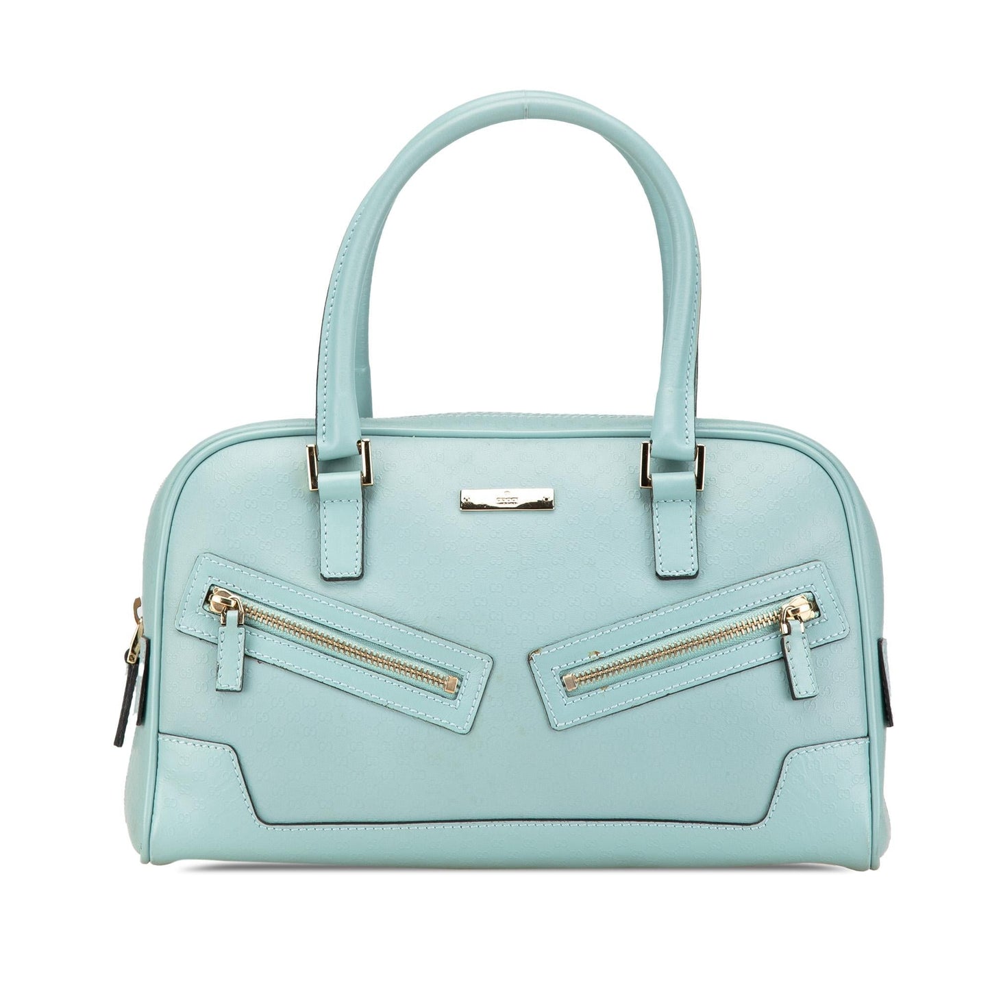 Gucci Microguccissima Capri Calf Blue Satchel Bag