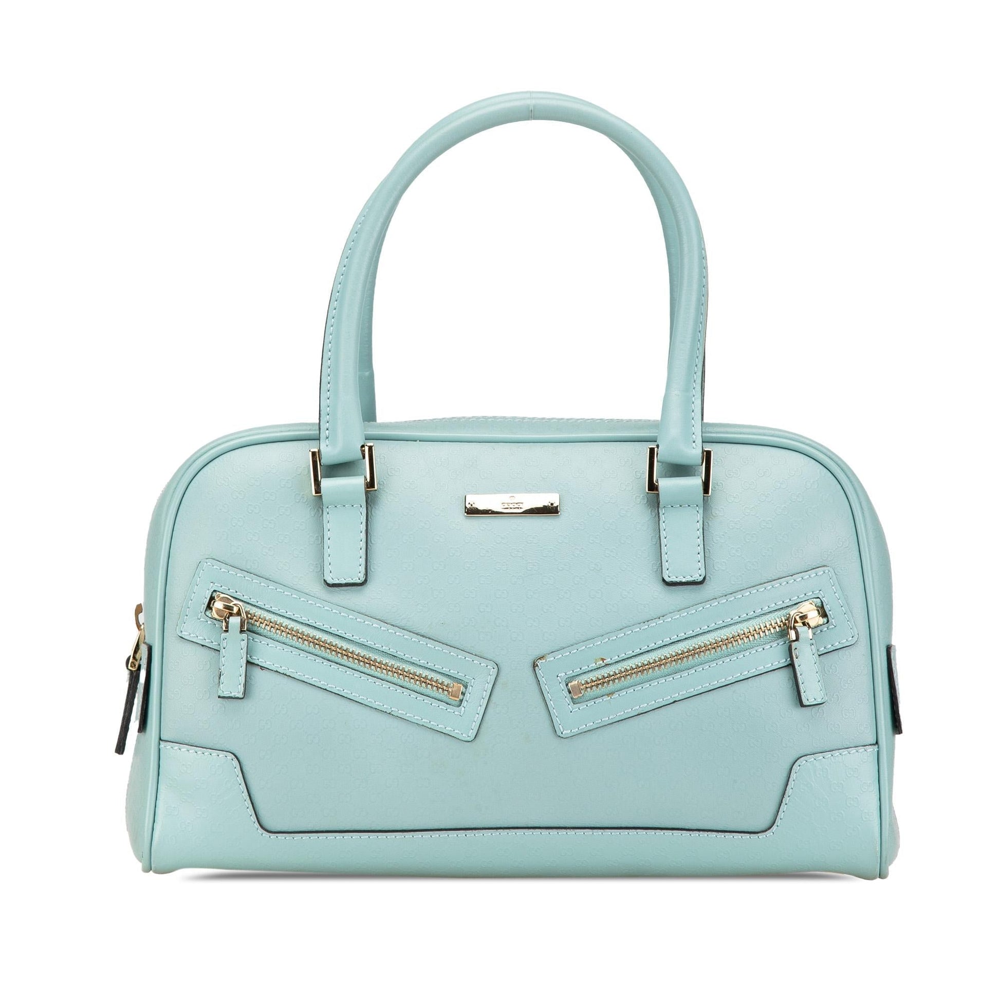 Gucci Microguccissima Capri Calf Blue Satchel Bag