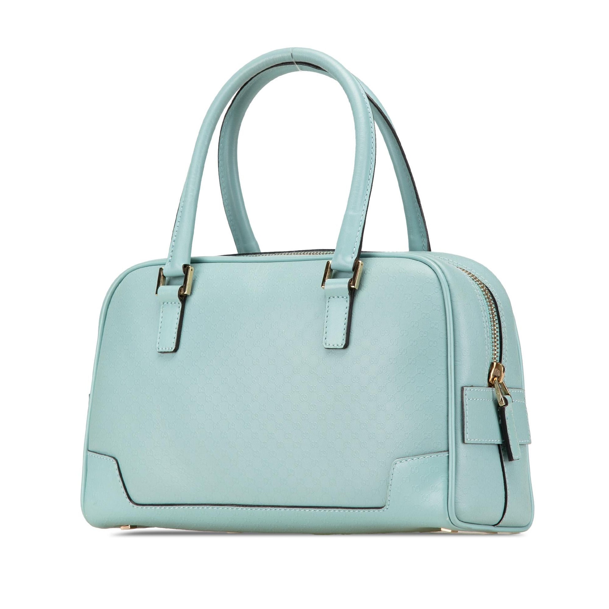 Gucci Microguccissima Capri Calf Blue Satchel Bag