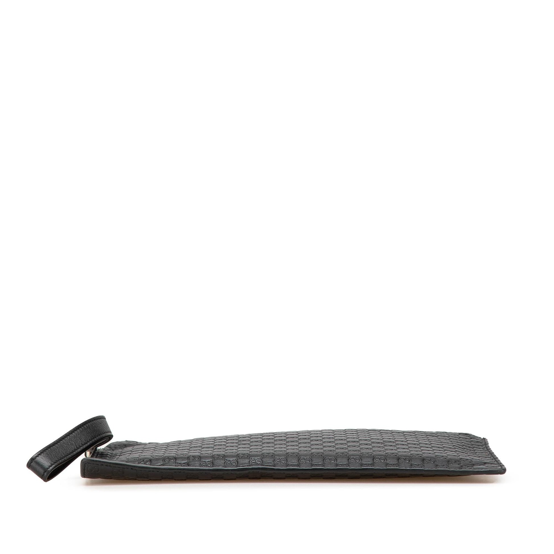 Gucci Microguccissima Calf Black Clutch Bag