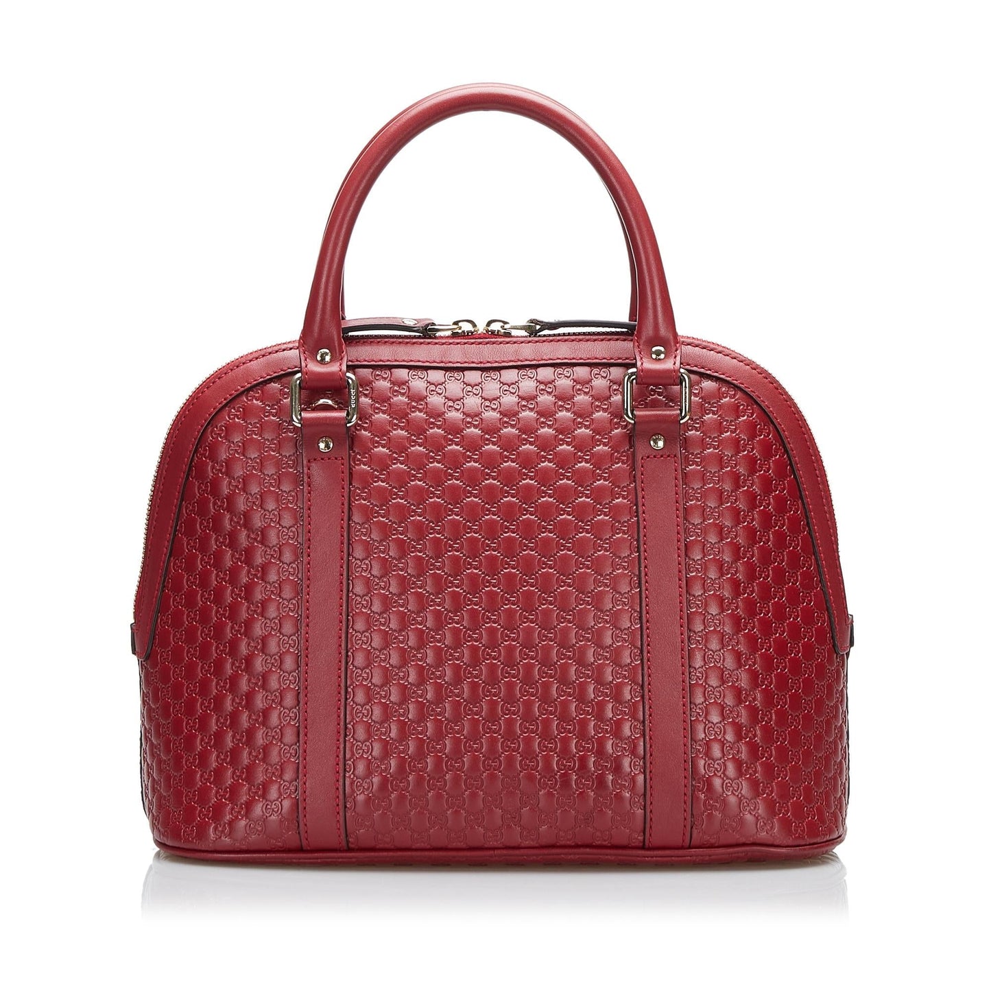 Gucci Microguccissima Dome SHG-2nPdm3 Calf Red Satchel Bag