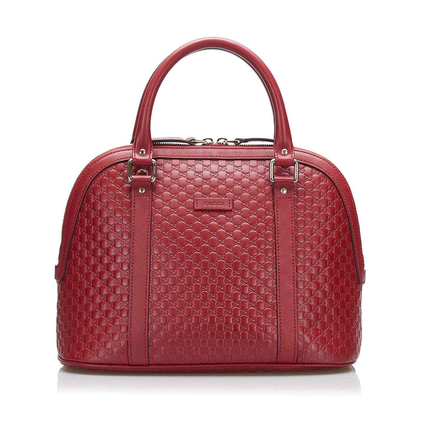 Gucci Microguccissima Dome SHG-2nPdm3 Calf Red Satchel Bag